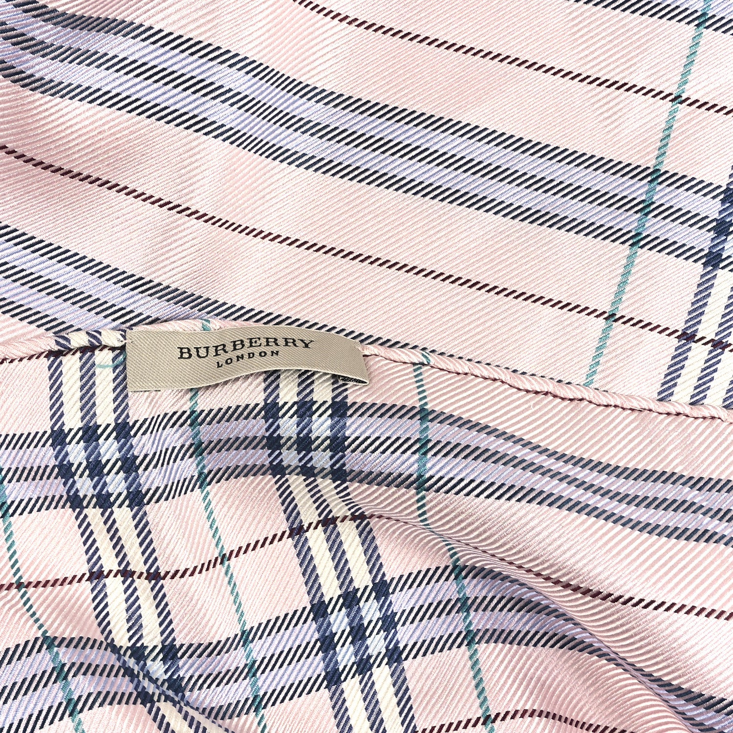 Silk Candy Check Square Scarf Pink - Image 5