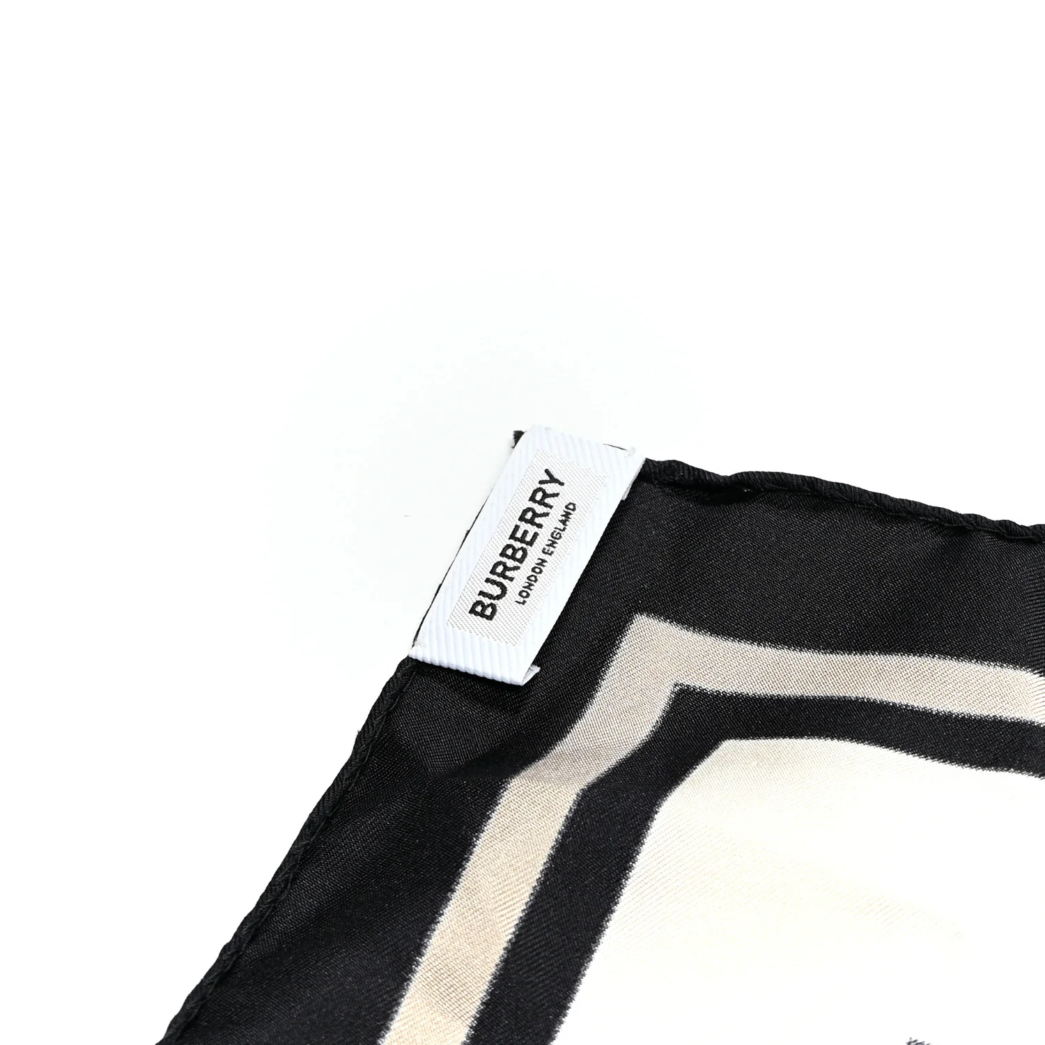 Silk Vintage Check Icon Stripe TB Monogram Print Scarf Archive Beige - Image 3