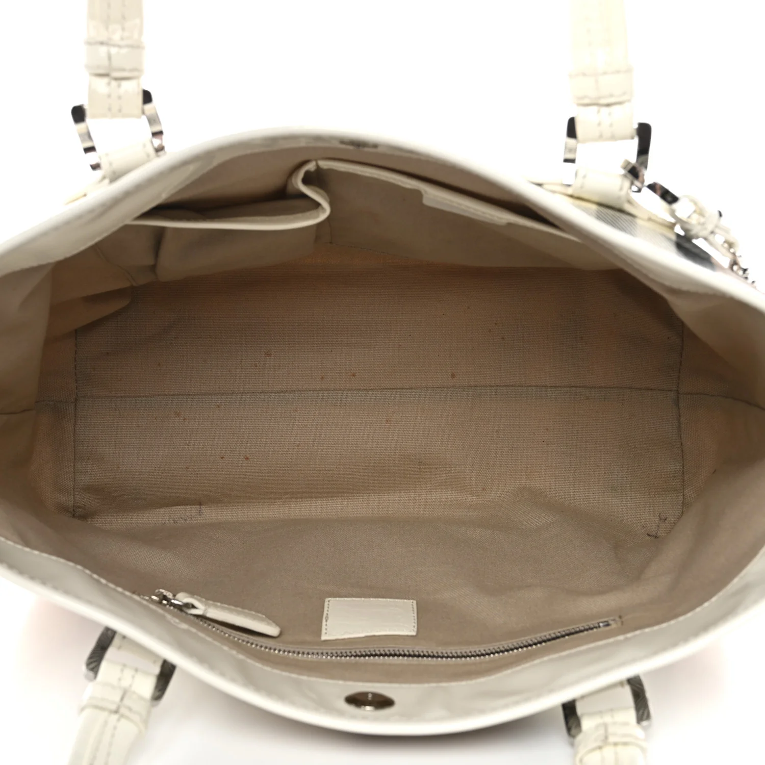 Supernova Check Hearts Small Nickie Tote White - Image 5