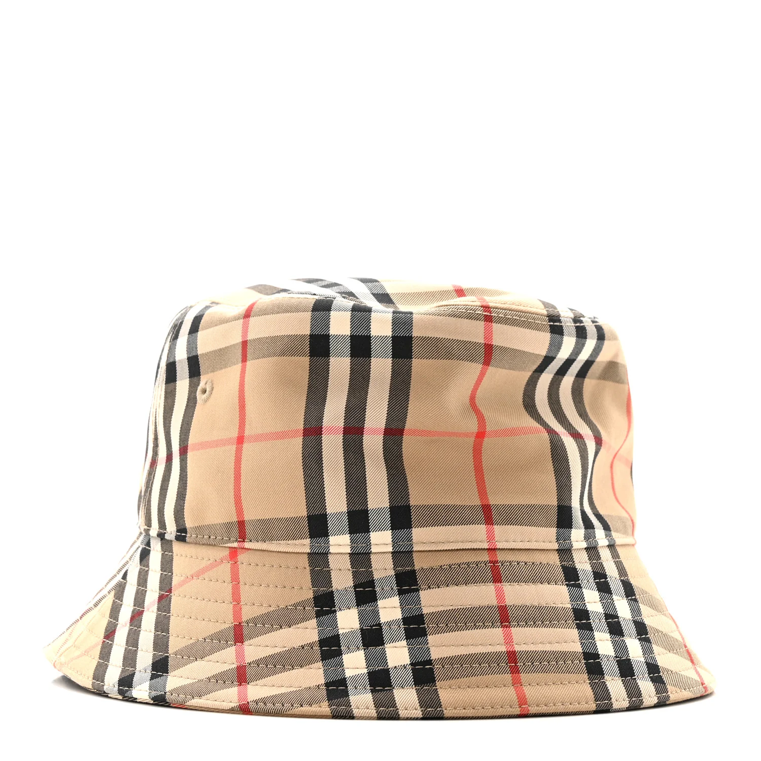 Technical Cotton Vintage Check Bucket Hat L Archive Beige