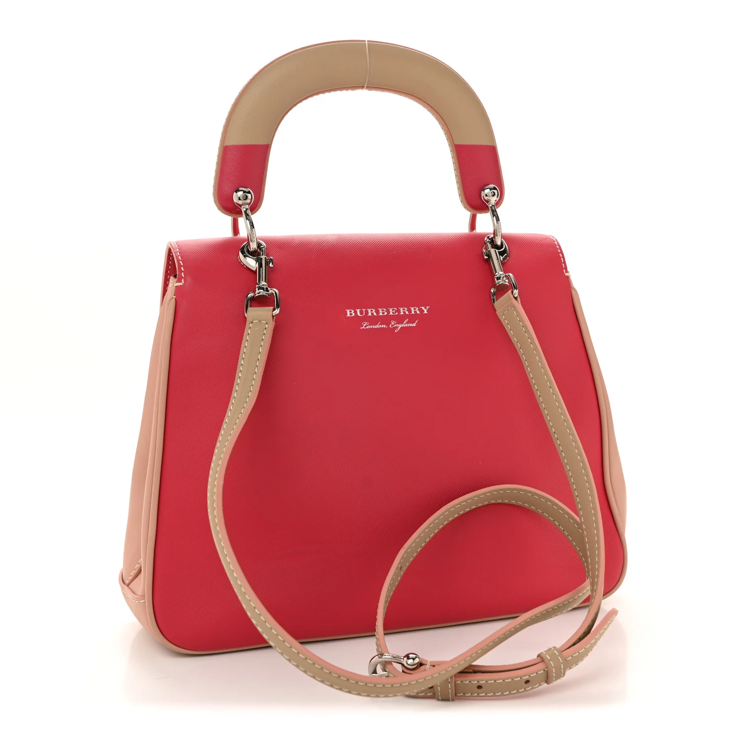 Trench Calfskin DK88 Medium Top Handle Bag Ash Rose Beige Russet - Image 3