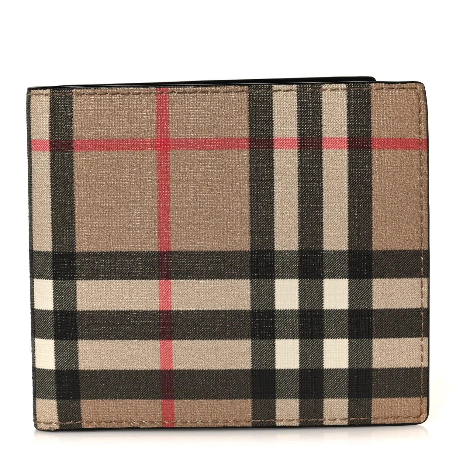 Vintage Check Bi-Fold Wallet Camel