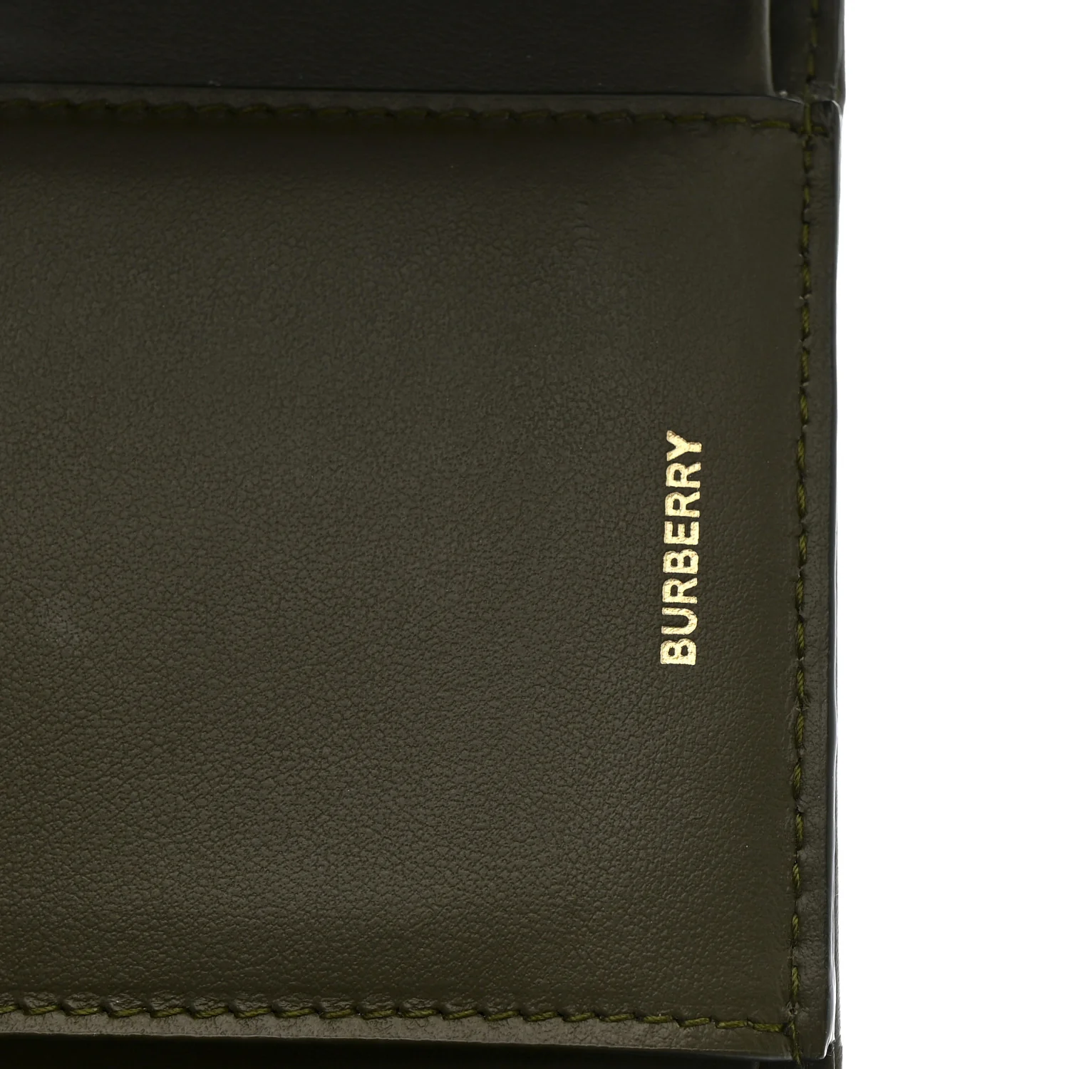Vintage Check Tri-Fold Wallet Olive Green - Image 6