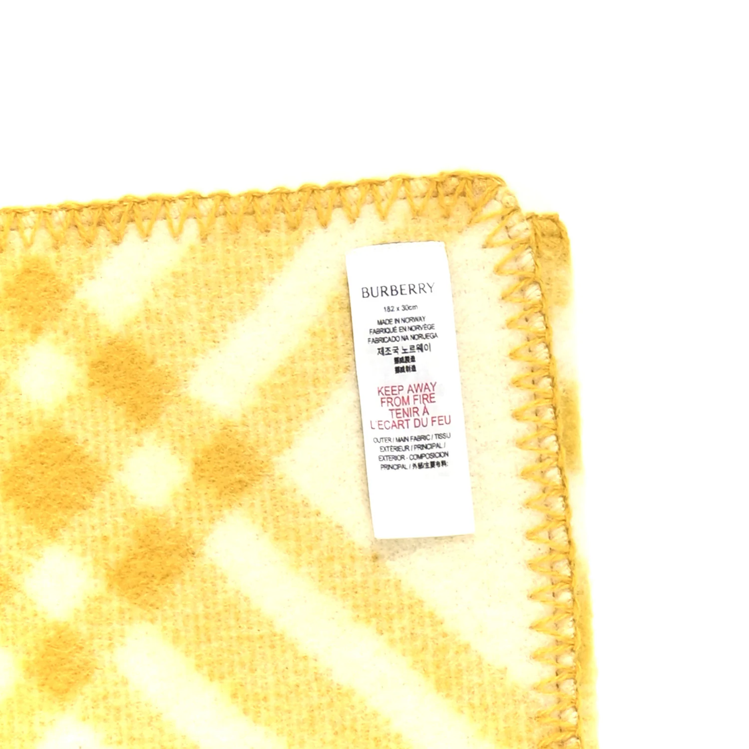 Wool Check Tri Bar Scarf Pear - Image 8