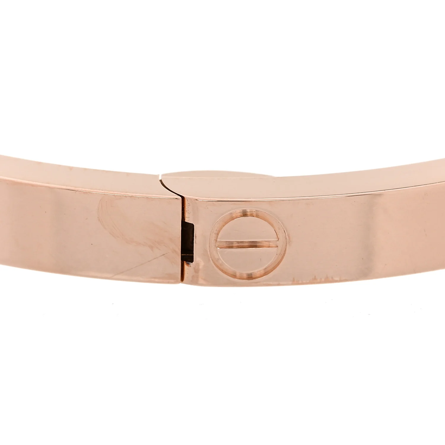 18K Pink Gold 10 Diamond Small LOVE Bracelet 16 - Image 6