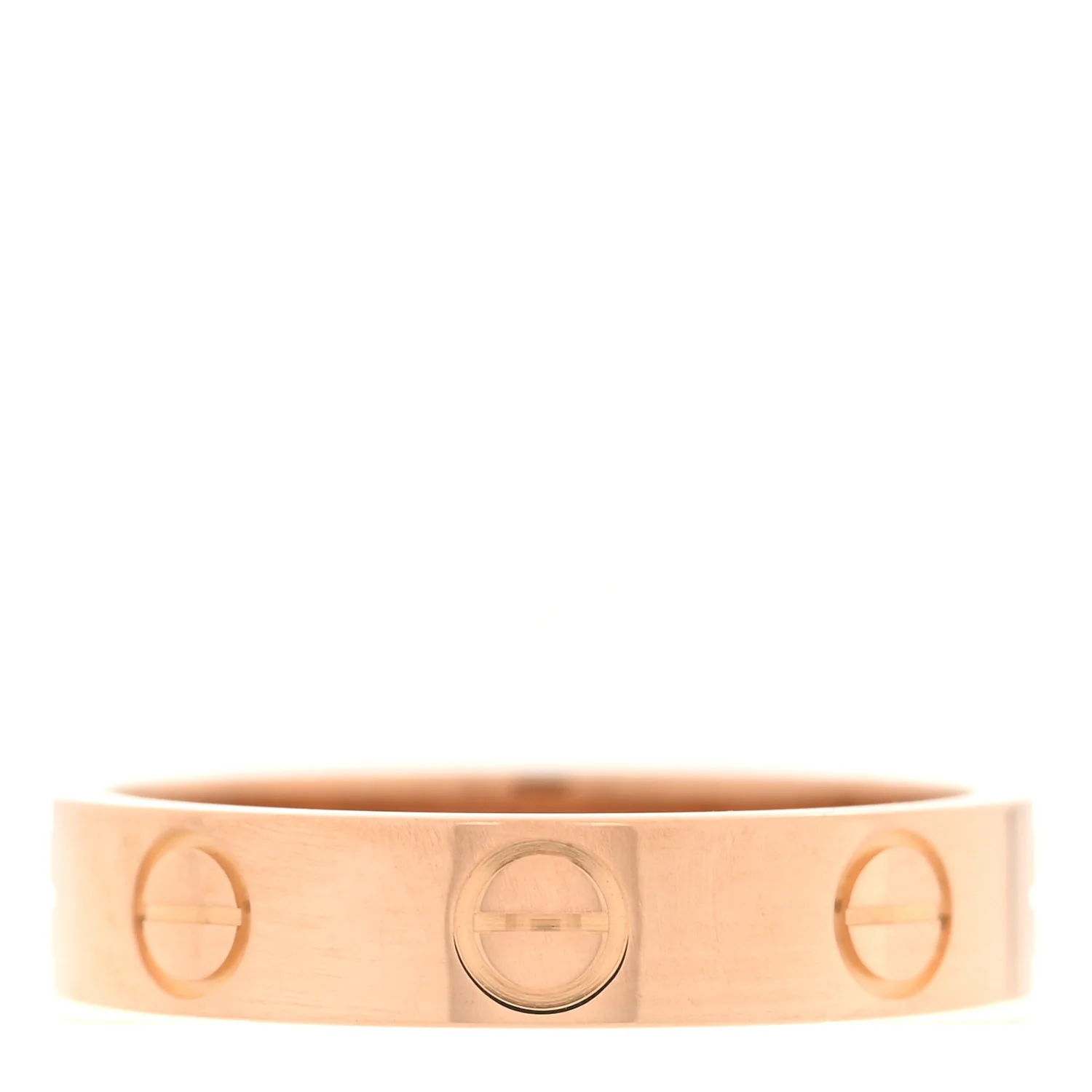 18K Pink Gold 3.5mm LOVE Wedding Band Ring 47 4 - Image 3