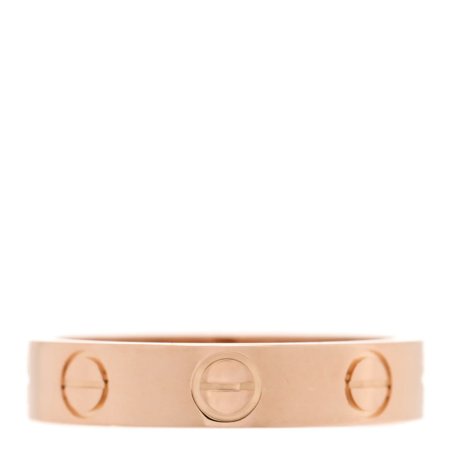 18K Pink Gold 3.5mm LOVE Wedding Band Ring 47 4.25