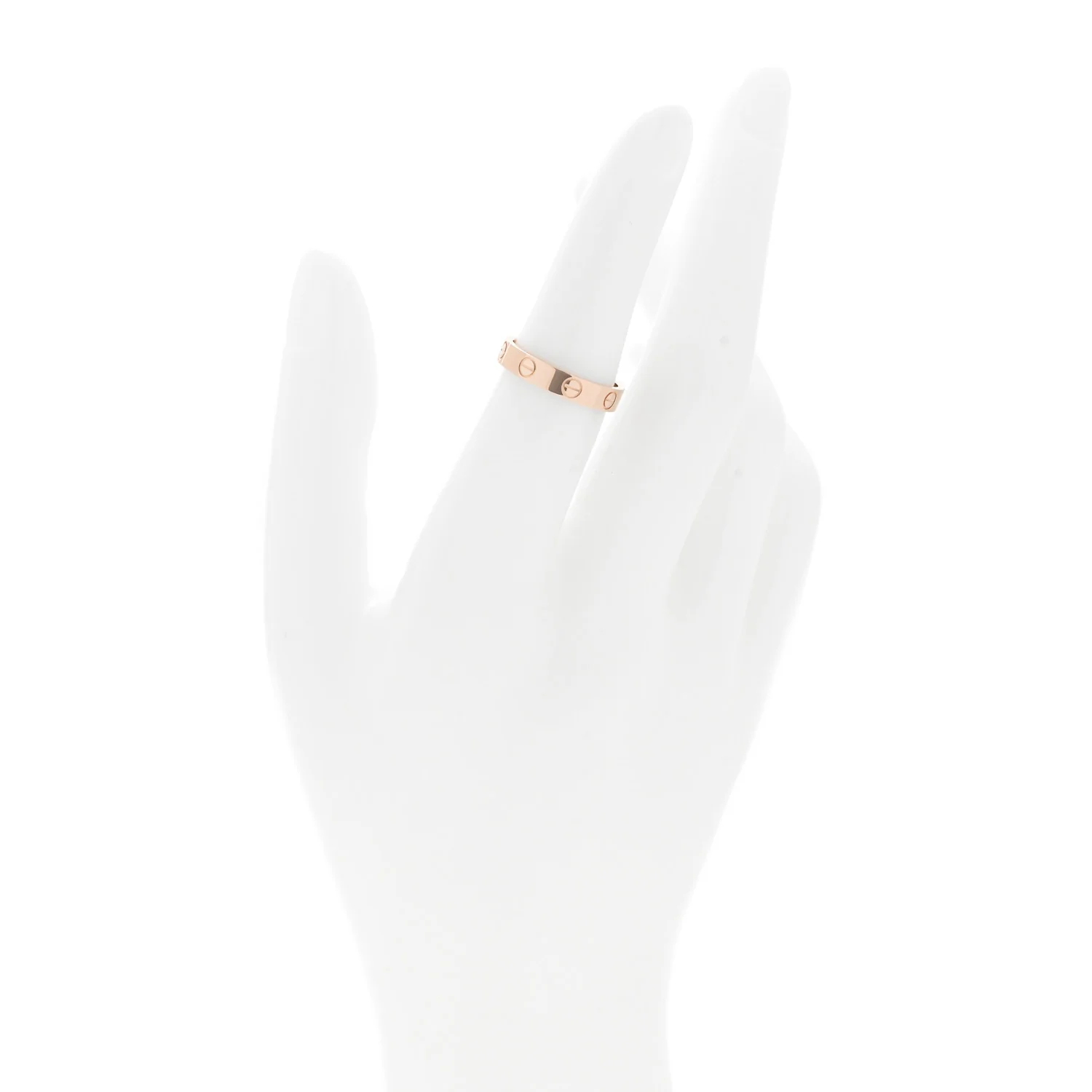 18K Pink Gold 3.5mm LOVE Wedding Band Ring 51 5.75 - Image 2