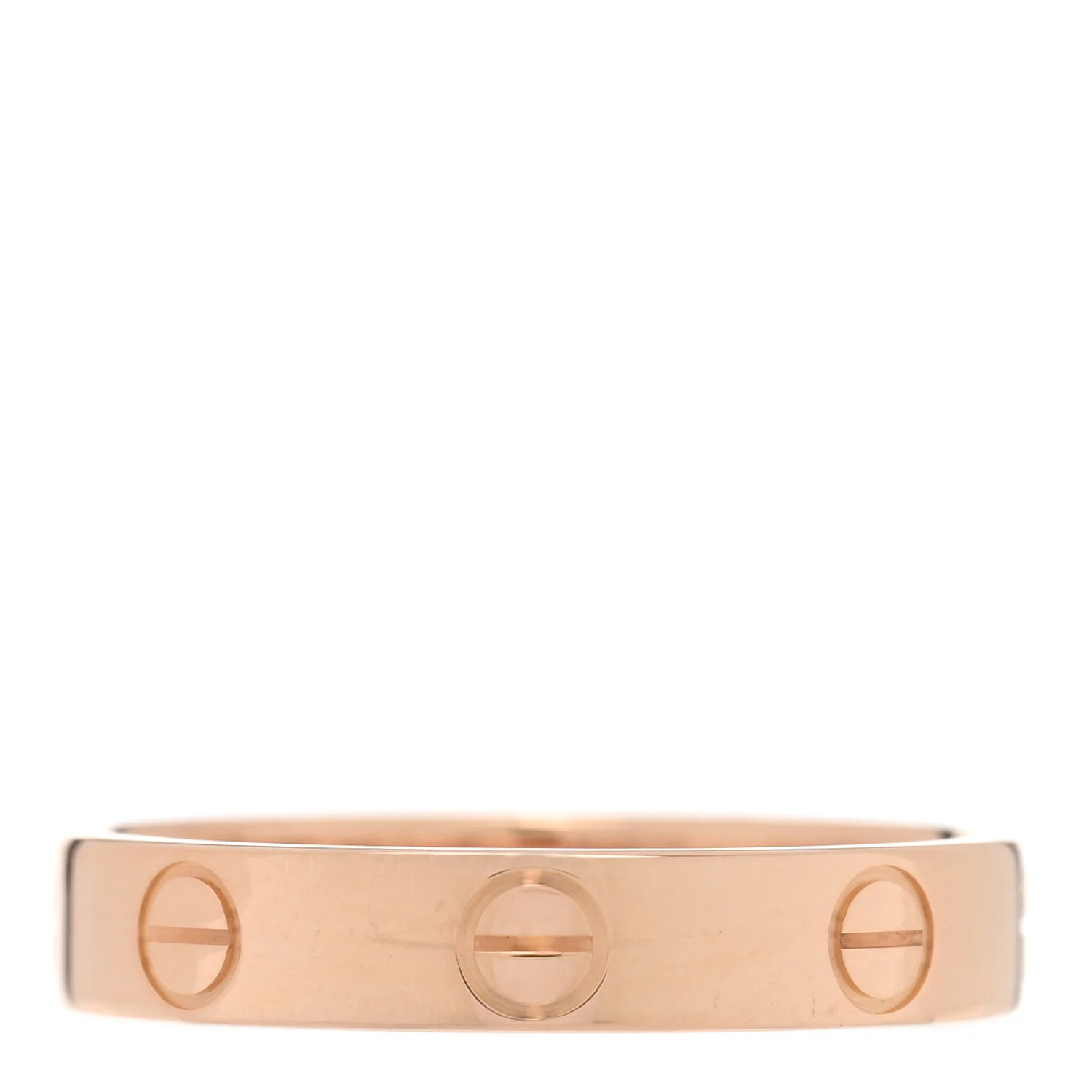 18K Pink Gold 3.5mm LOVE Wedding Band Ring 53 6.5