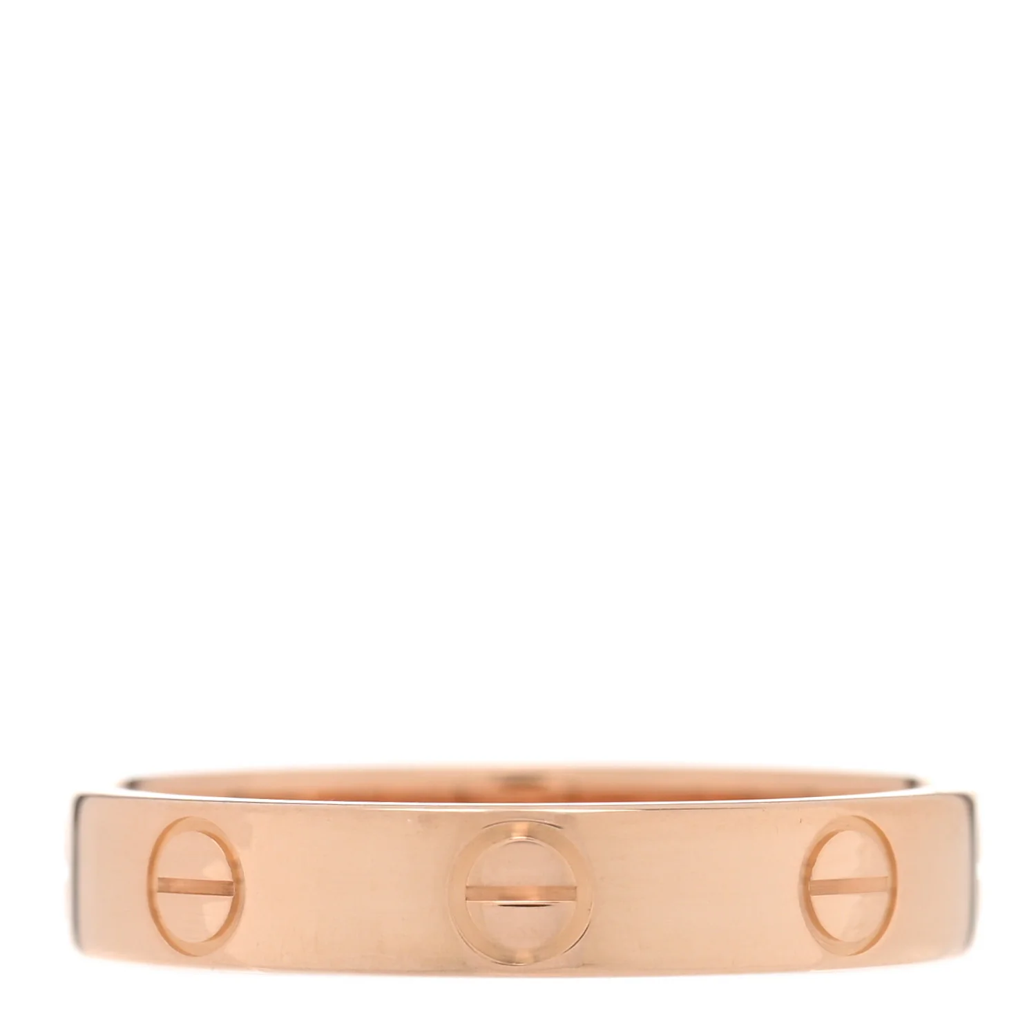 18K Pink Gold 3.5mm LOVE Wedding Band Ring 53 6.5 - Image 3