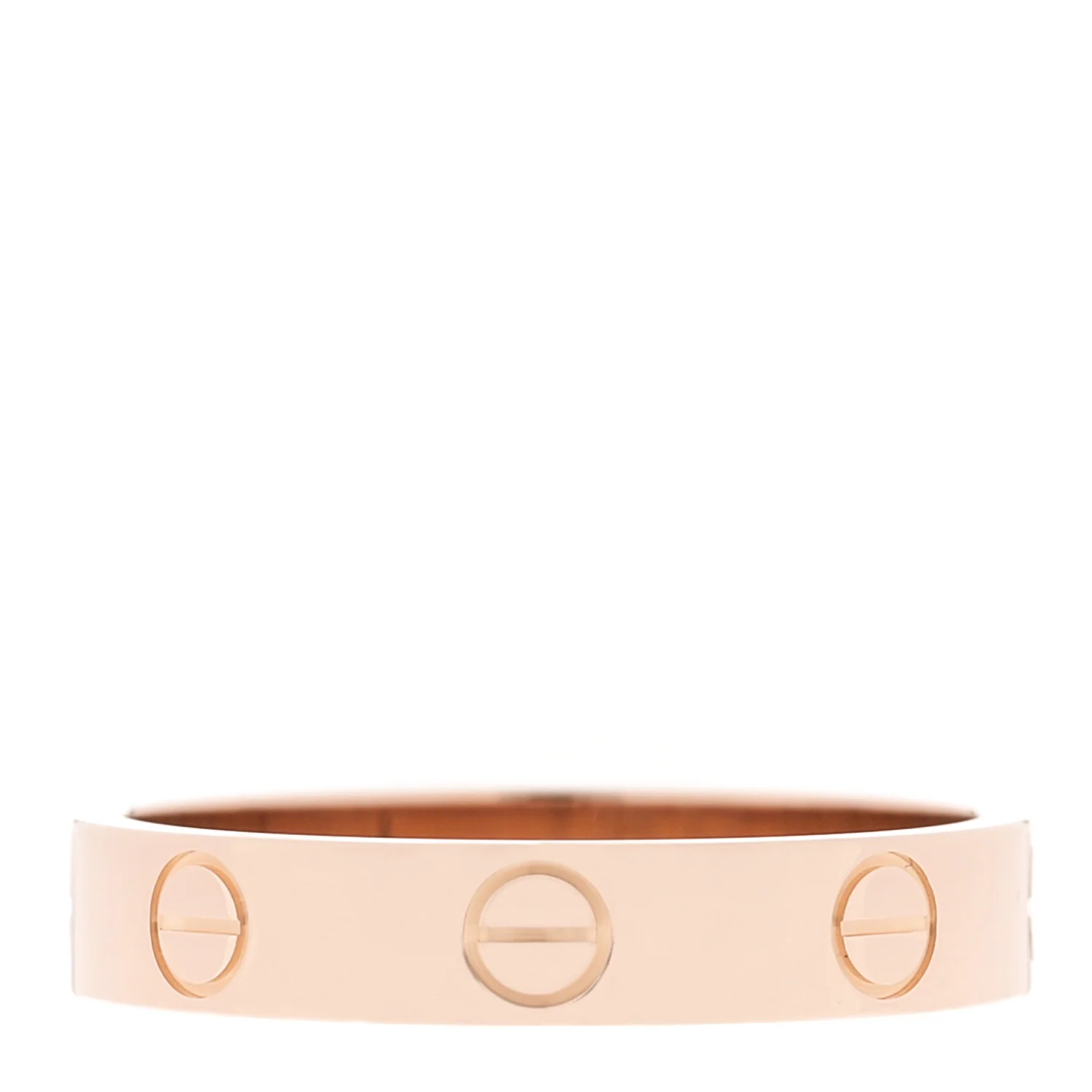 18K Pink Gold 3.5mm LOVE Wedding Band Ring 53 6.5 - Image 3