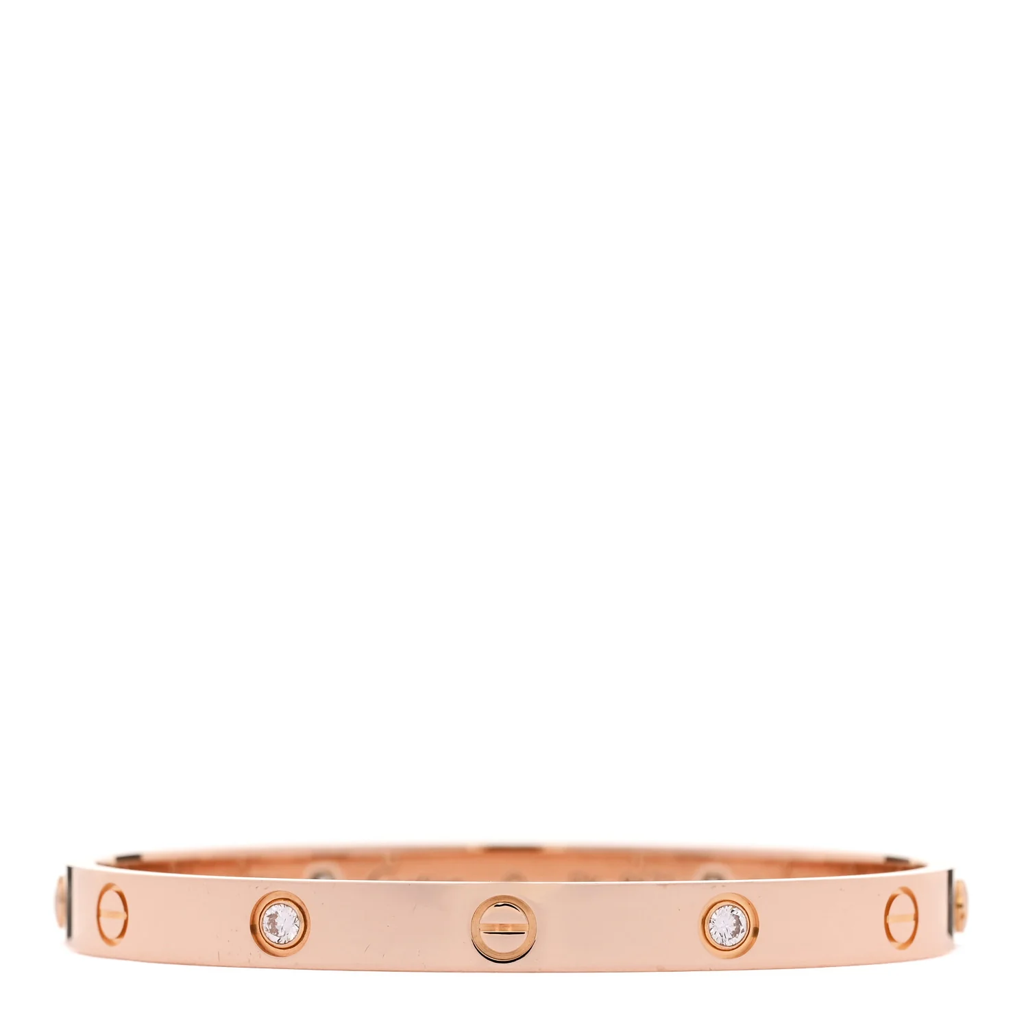 18K Pink Gold 4 Diamond LOVE Bracelet 18