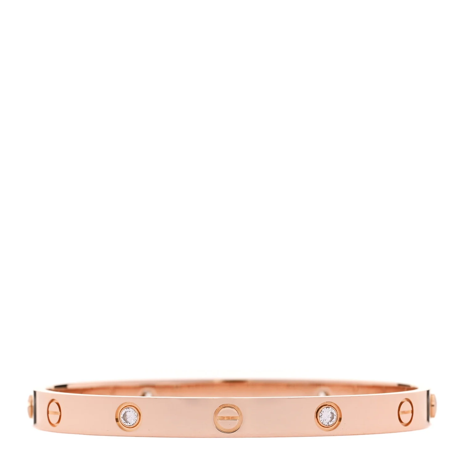 18K Pink Gold 4 Diamond LOVE Bracelet 18 - Image 2