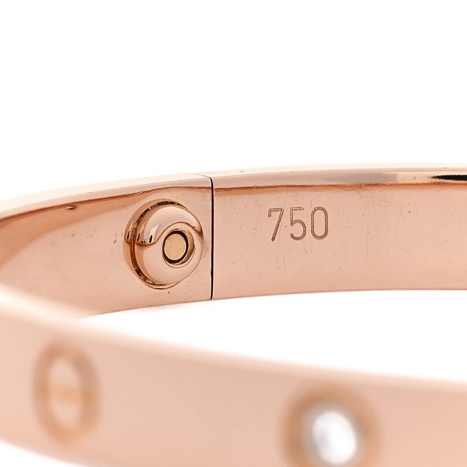 18K Pink Gold 4 Diamond LOVE Bracelet 18 - Image 4