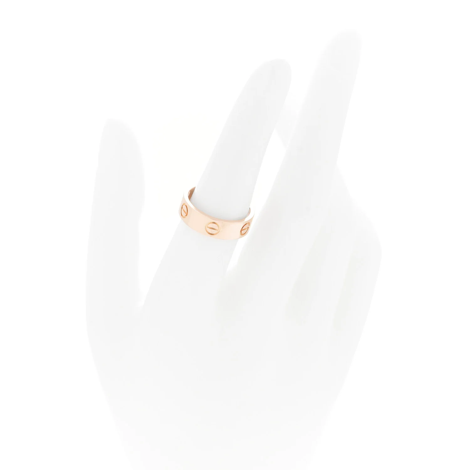 18K Pink Gold 5.5mm LOVE Ring 53 6.5 - Image 2