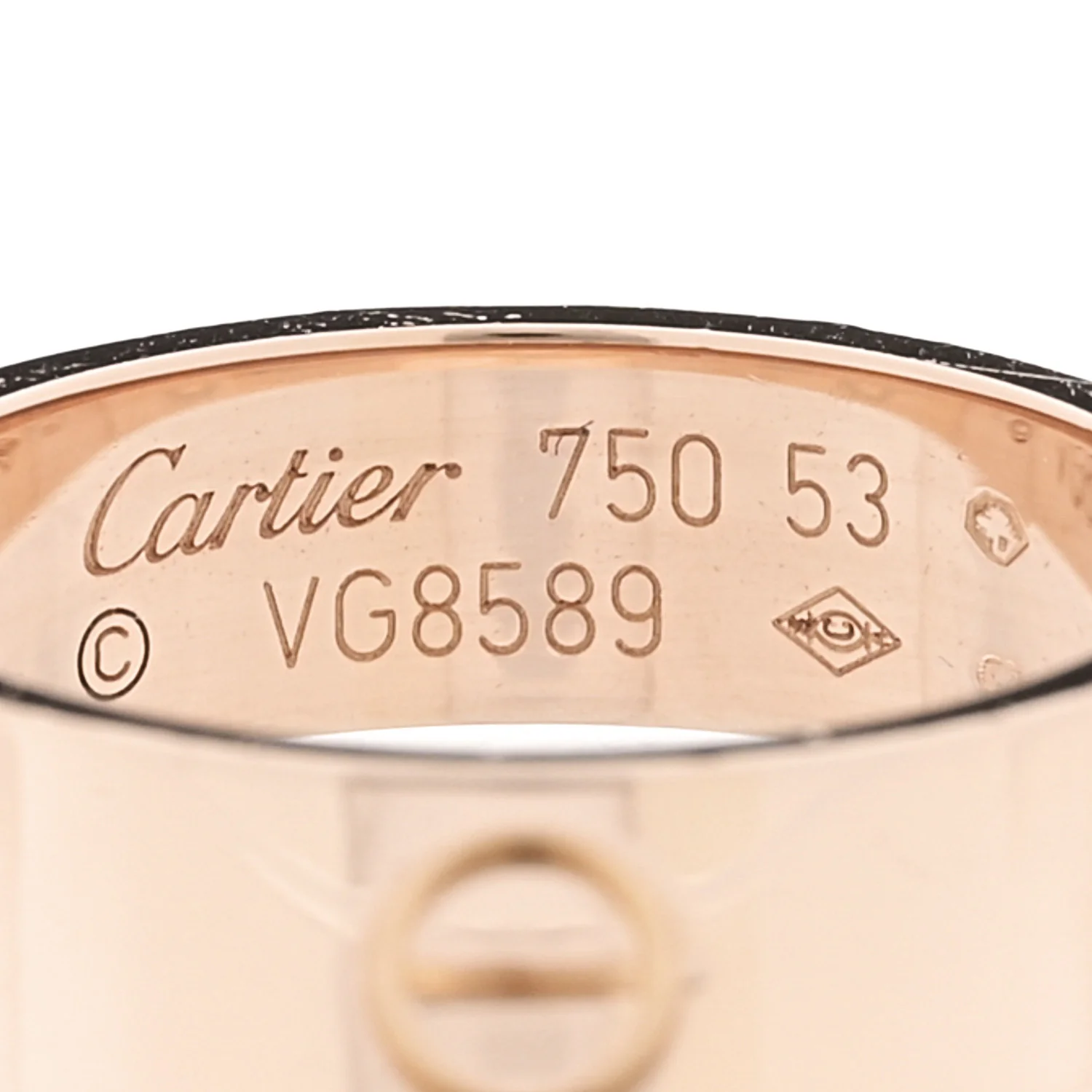 18K Pink Gold 5.5mm LOVE Ring 53 6.5 - Image 4