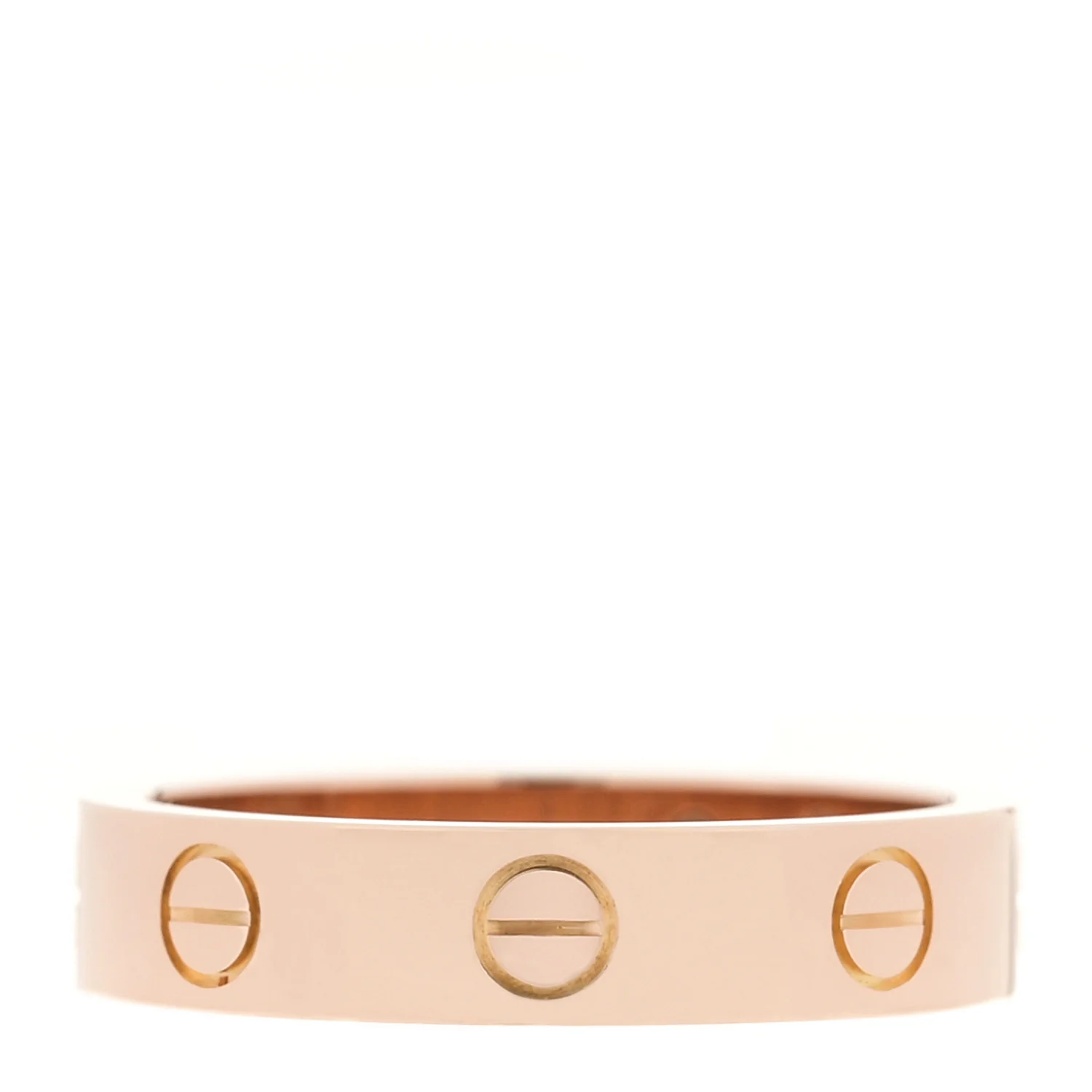 18K Pink Gold Diamond 4mm LOVE Wedding Band Ring 51 5.75