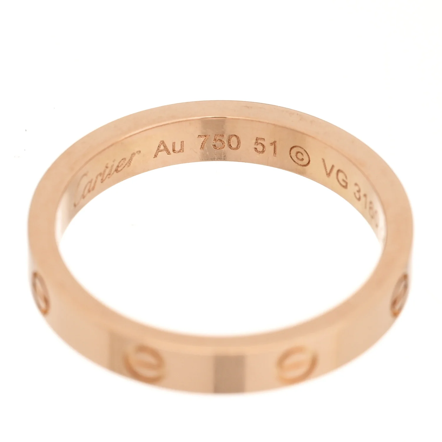 18K Pink Gold Diamond Ceramic LOVE Ring Set 51 5.75 - Image 4