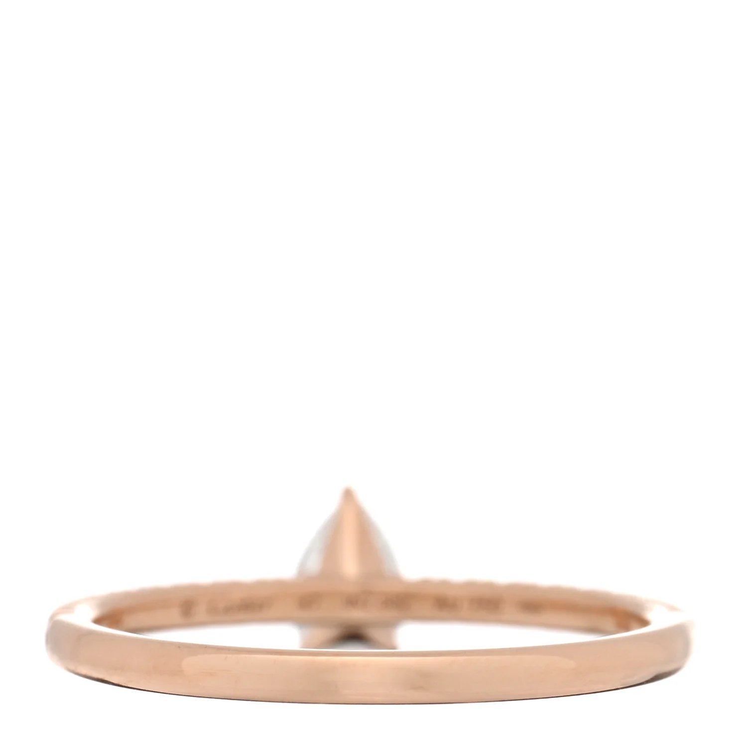 18K Pink Gold Diamond Etincelle De Cartier Pear Cut Engagement Ring 47 4 - Image 3