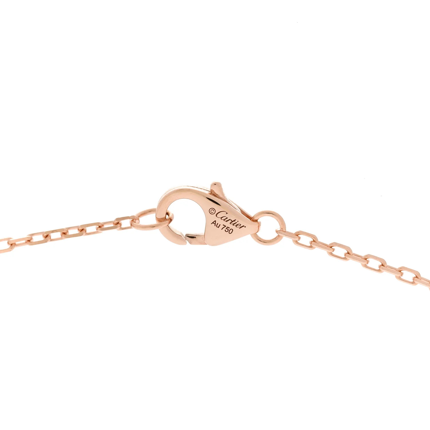 18K Pink Gold Diamond Juste Un Clou Paved Pendant Necklace - Image 4