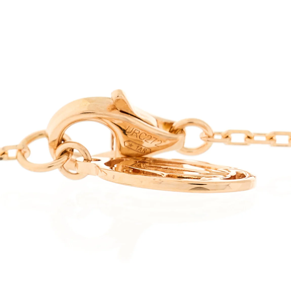 18K Pink Gold Diamond SM D'Amour Pendant Necklace - Image 6