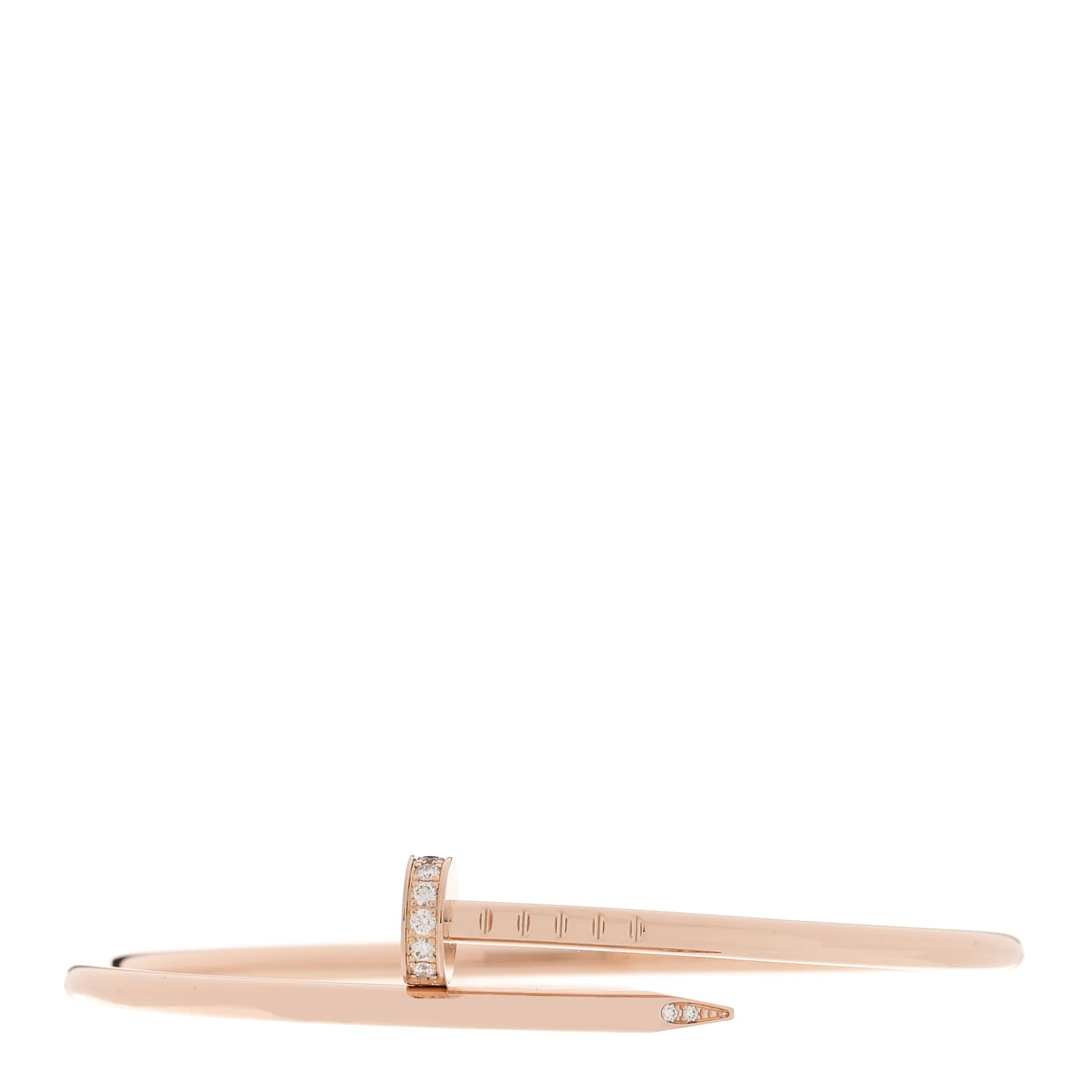 18K Pink Gold Diamond Small Juste Un Clou Bracelet 15