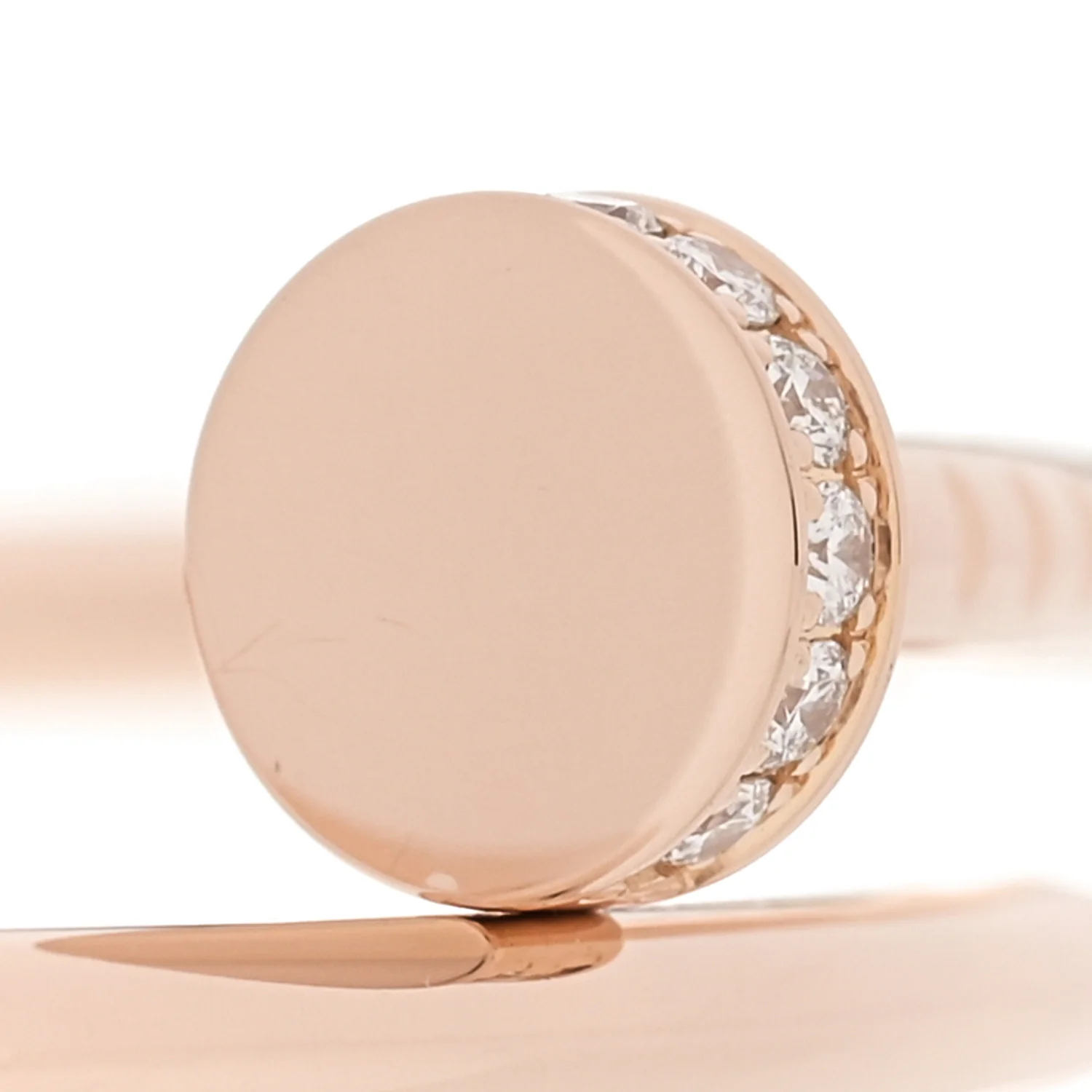 18K Pink Gold Diamond Small Juste Un Clou Bracelet 15 - Image 3