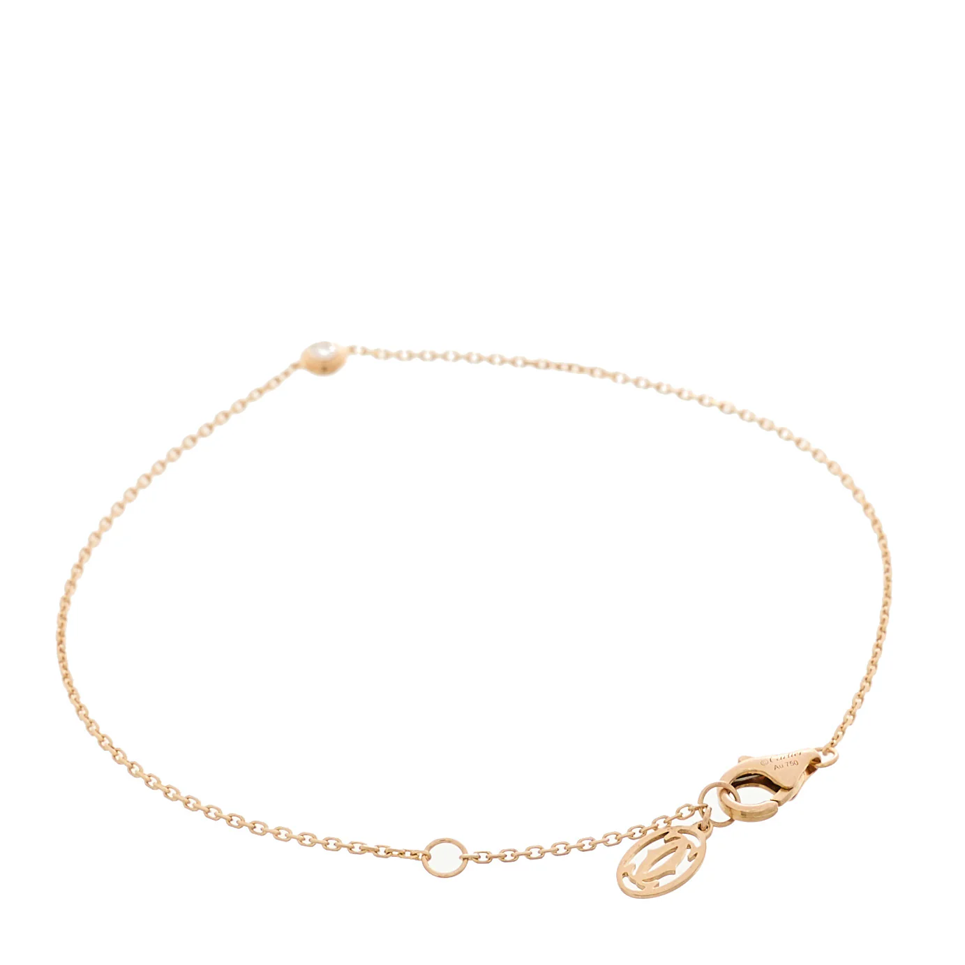 18K Pink Gold Diamond XS D'Amour Bracelet - Image 2
