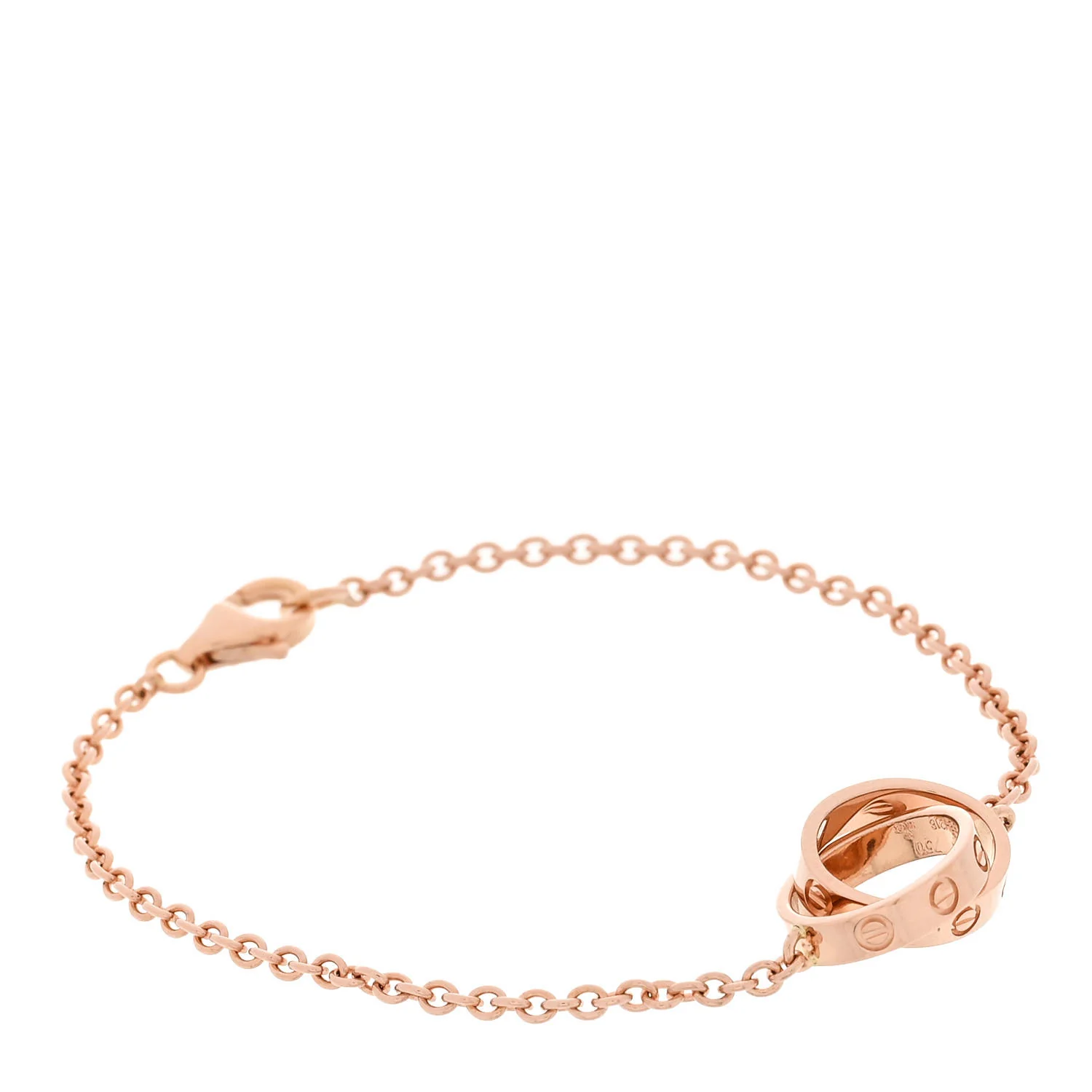 18K Pink Gold Interlocking LOVE Bracelet