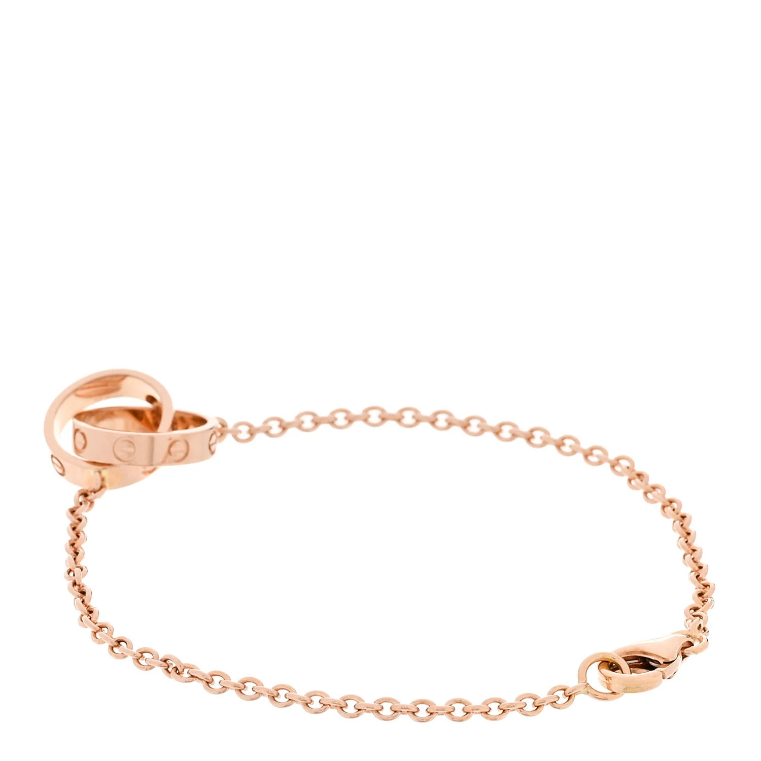 18K Pink Gold Interlocking LOVE Bracelet - Image 2
