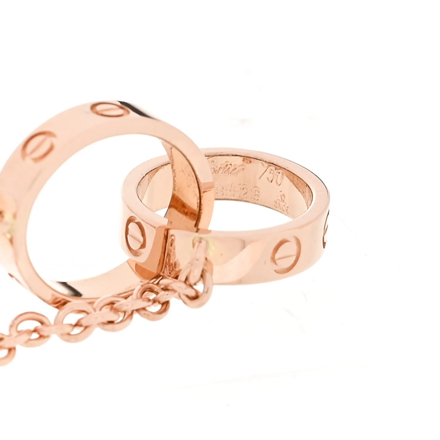 18K Pink Gold Interlocking LOVE Bracelet - Image 3