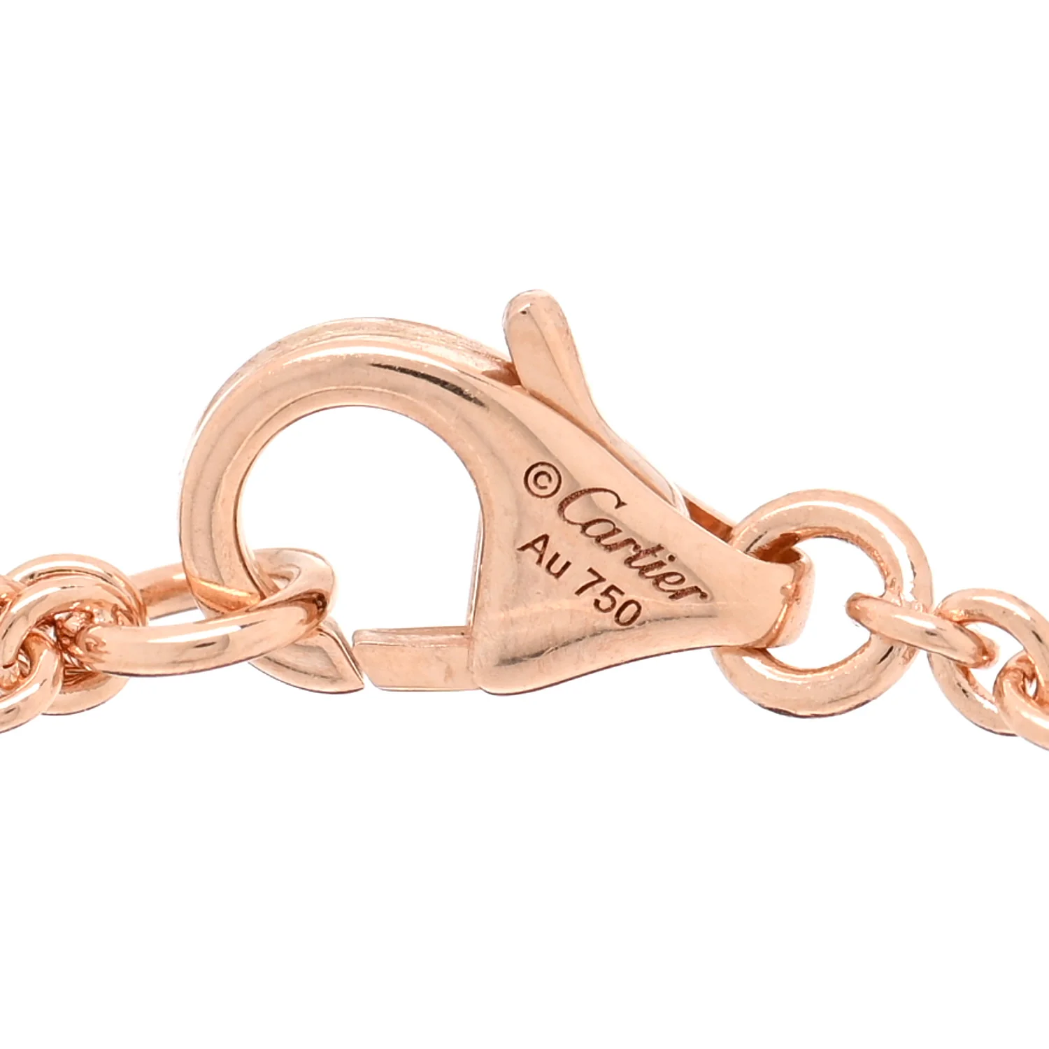 18K Pink Gold Interlocking LOVE Bracelet - Image 3