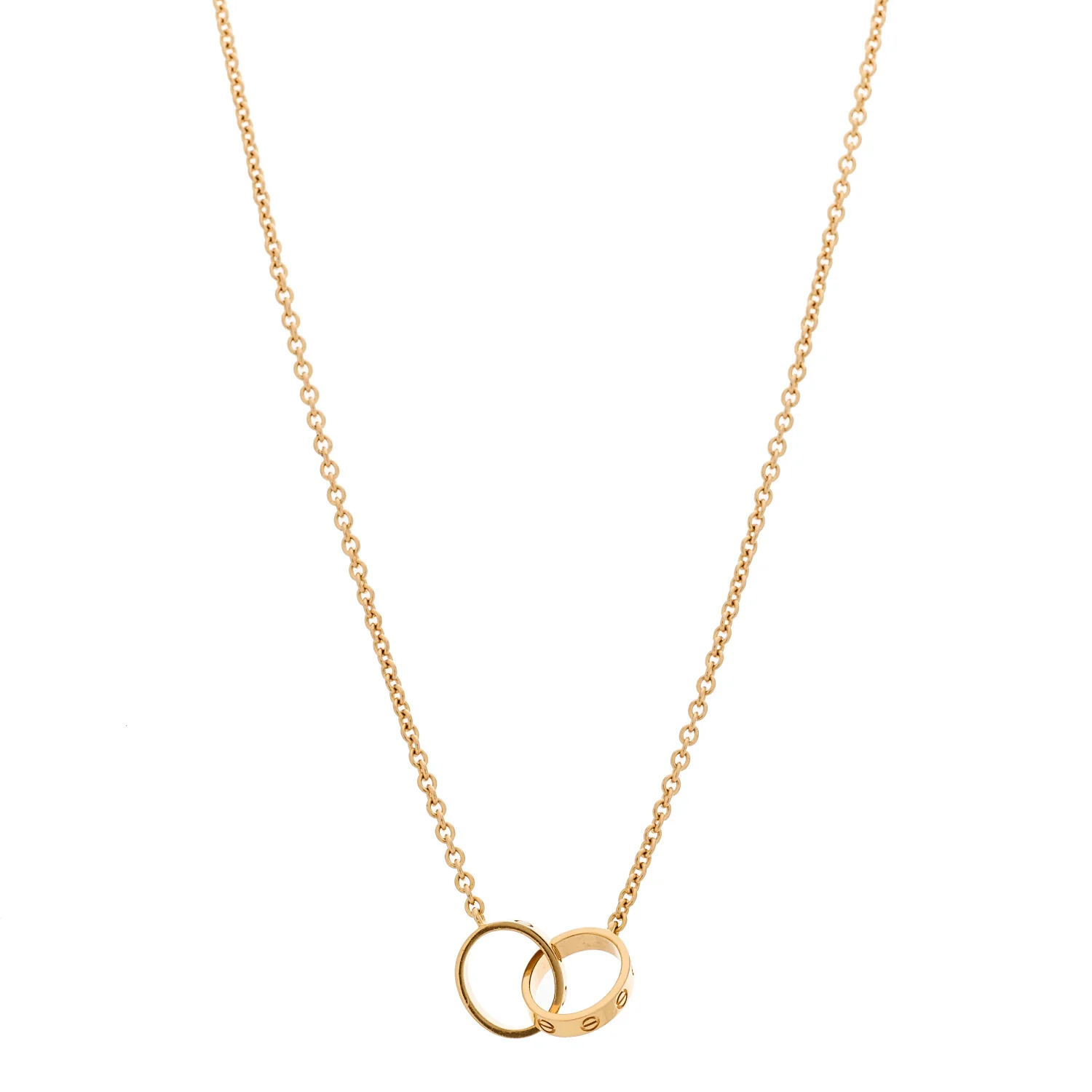 18K Pink Gold Interlocking LOVE Necklace
