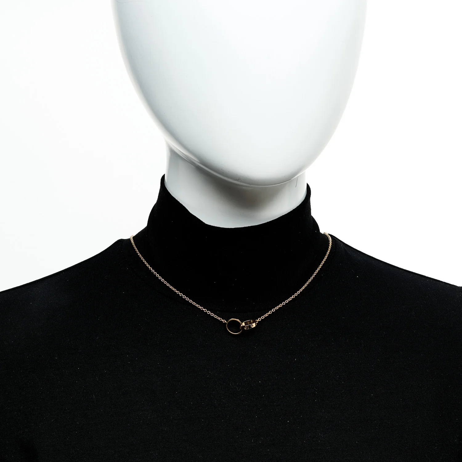 18K Pink Gold Interlocking LOVE Necklace - Image 2
