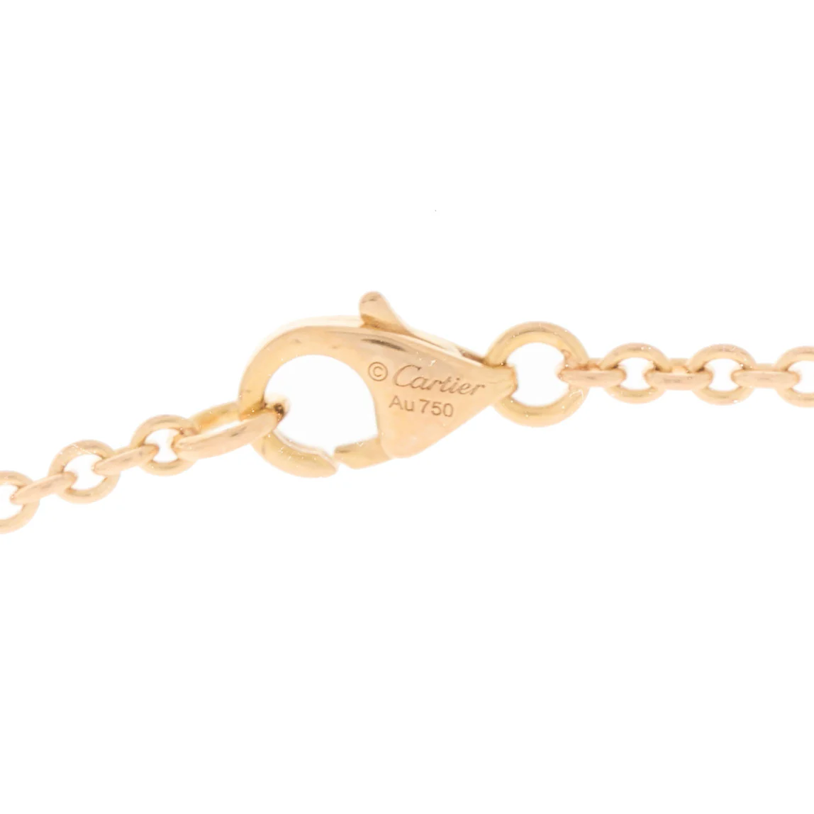 18K Pink Gold Interlocking LOVE Necklace - Image 4
