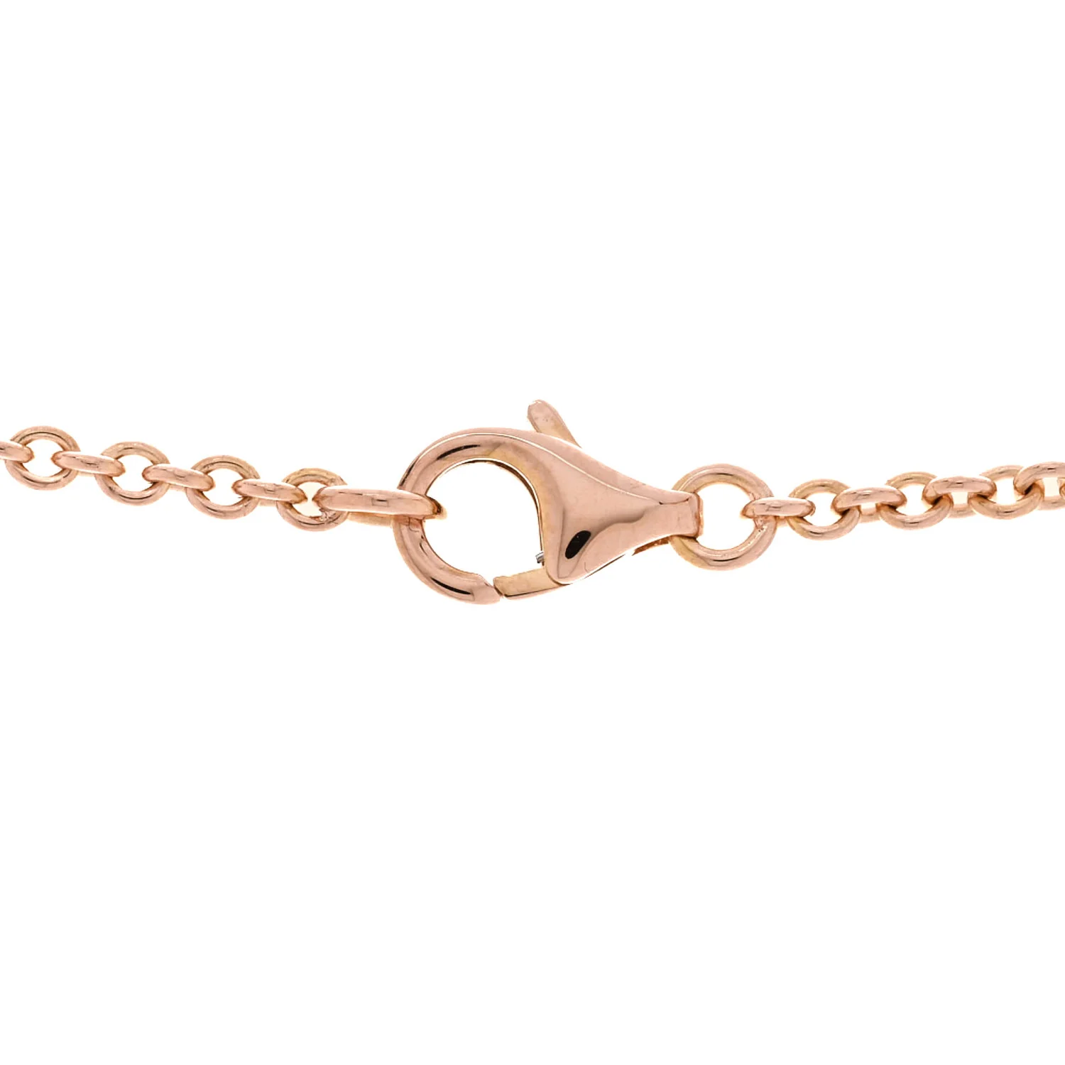 18K Pink Gold Interlocking LOVE Necklace - Image 4