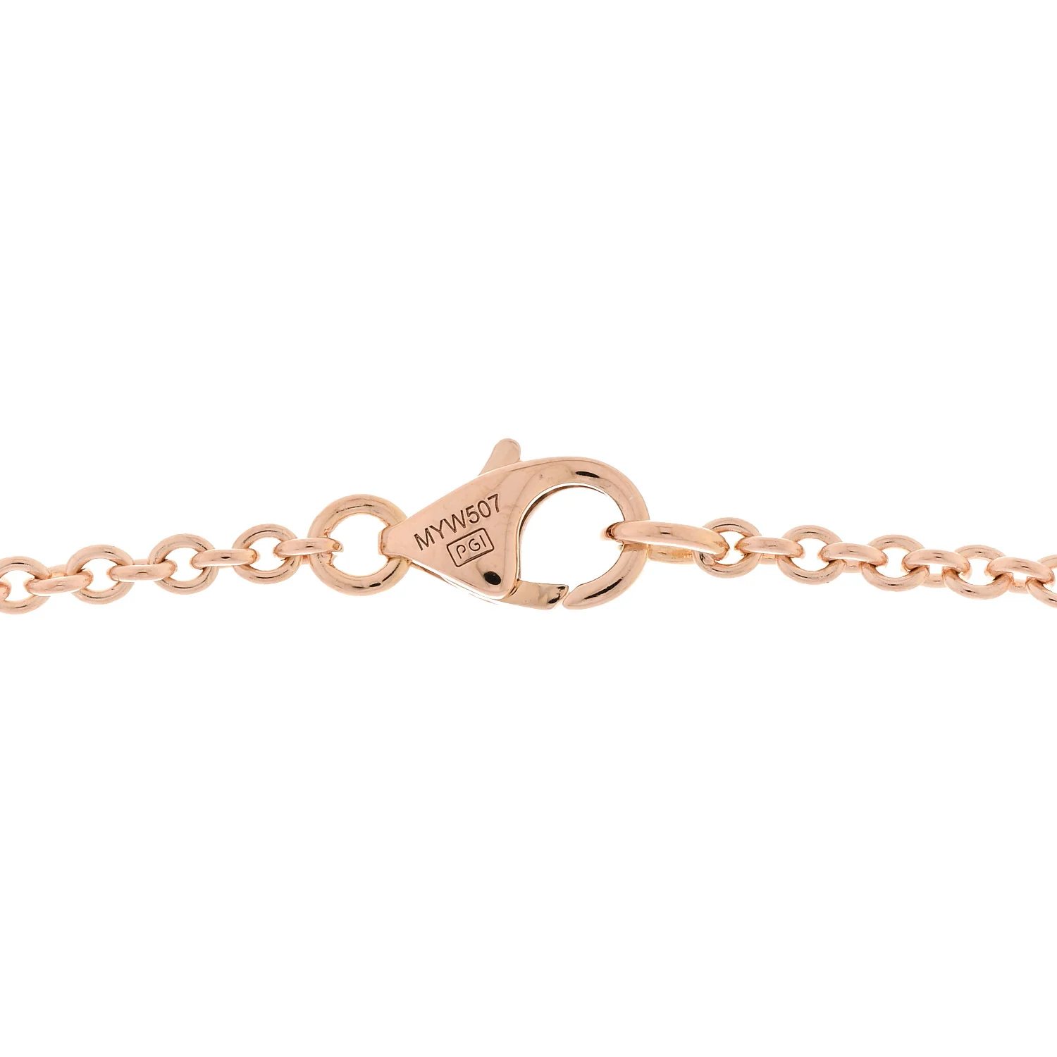 18K Pink Gold Interlocking LOVE Necklace - Image 4