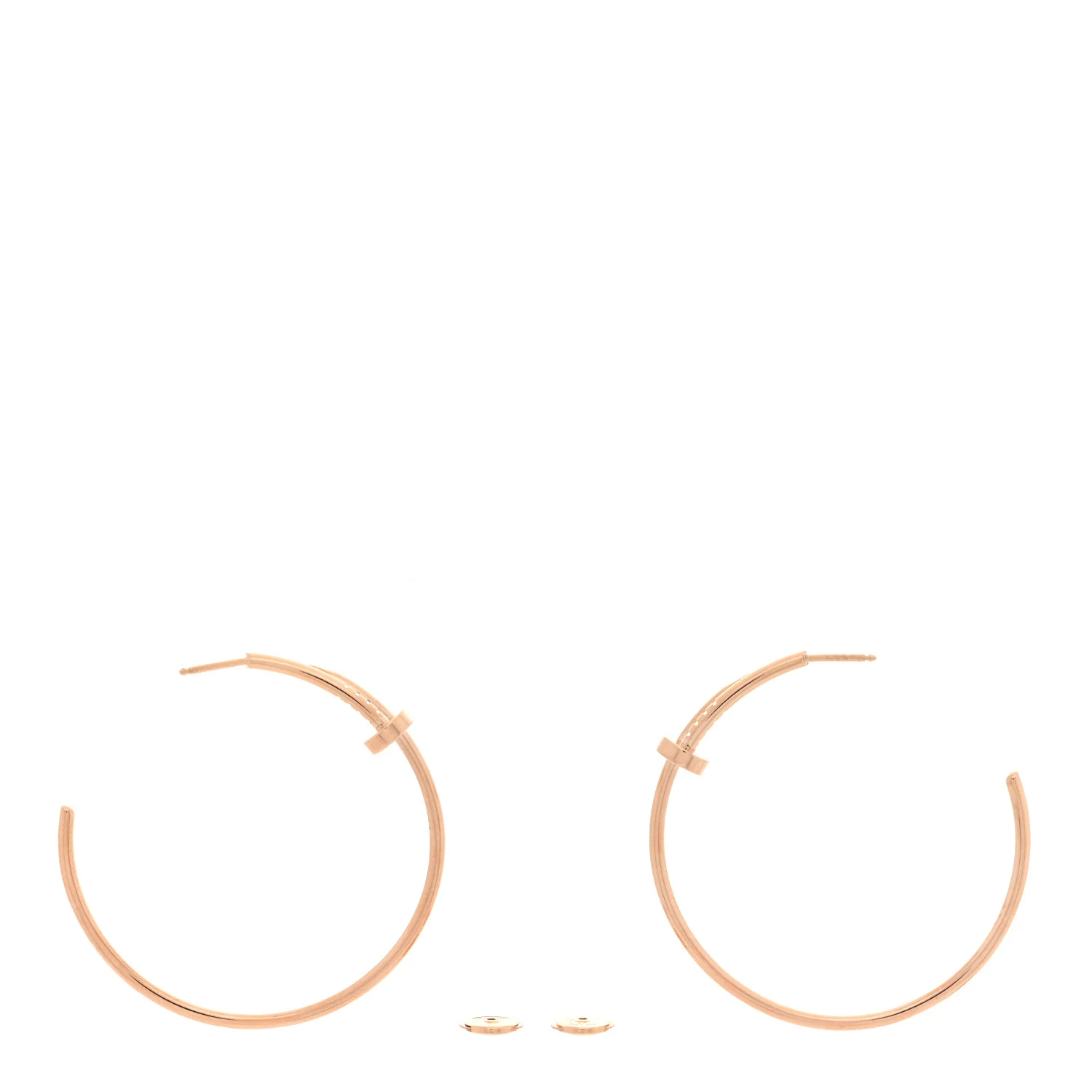 18K Pink Gold Large Juste Un Clou Hoop Earrings - Image 3