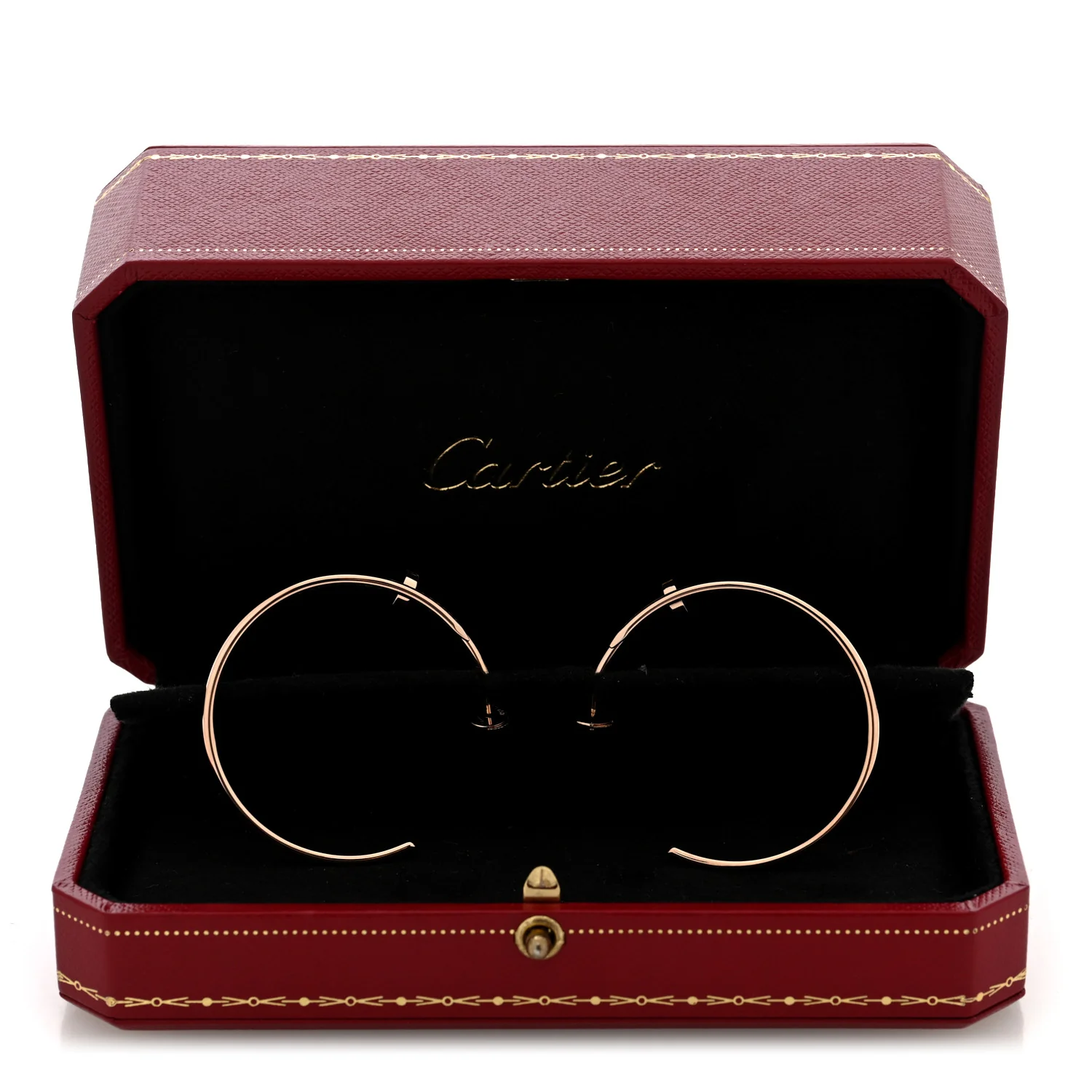 18K Pink Gold Large Juste Un Clou Hoop Earrings - Image 5