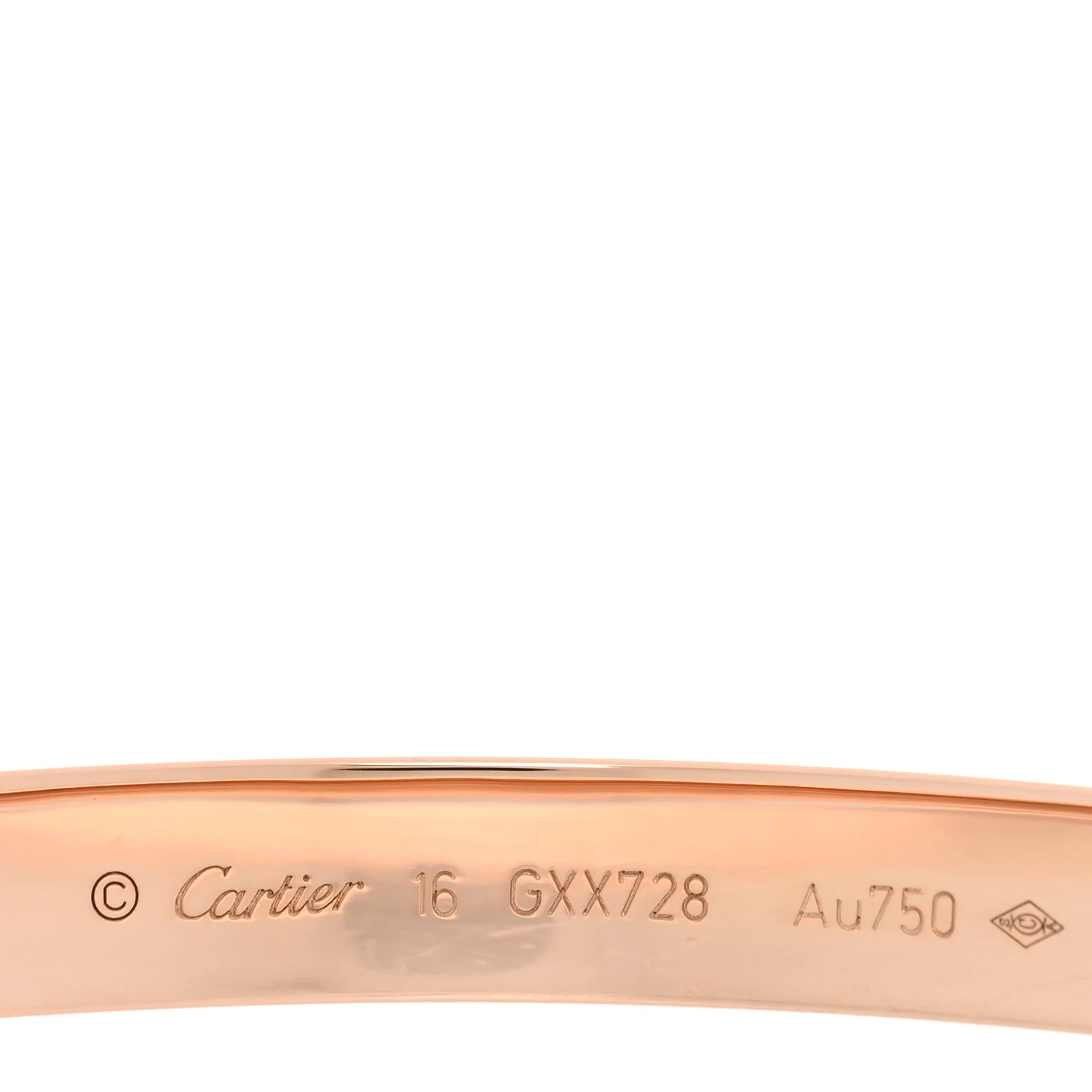 18K Pink Gold LOVE Bracelet 16 - Image 3
