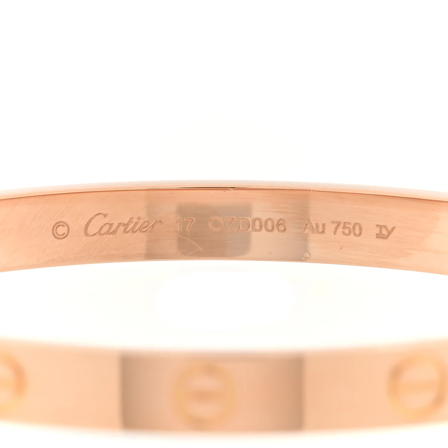 18K Pink Gold LOVE Bracelet 17 - Image 3