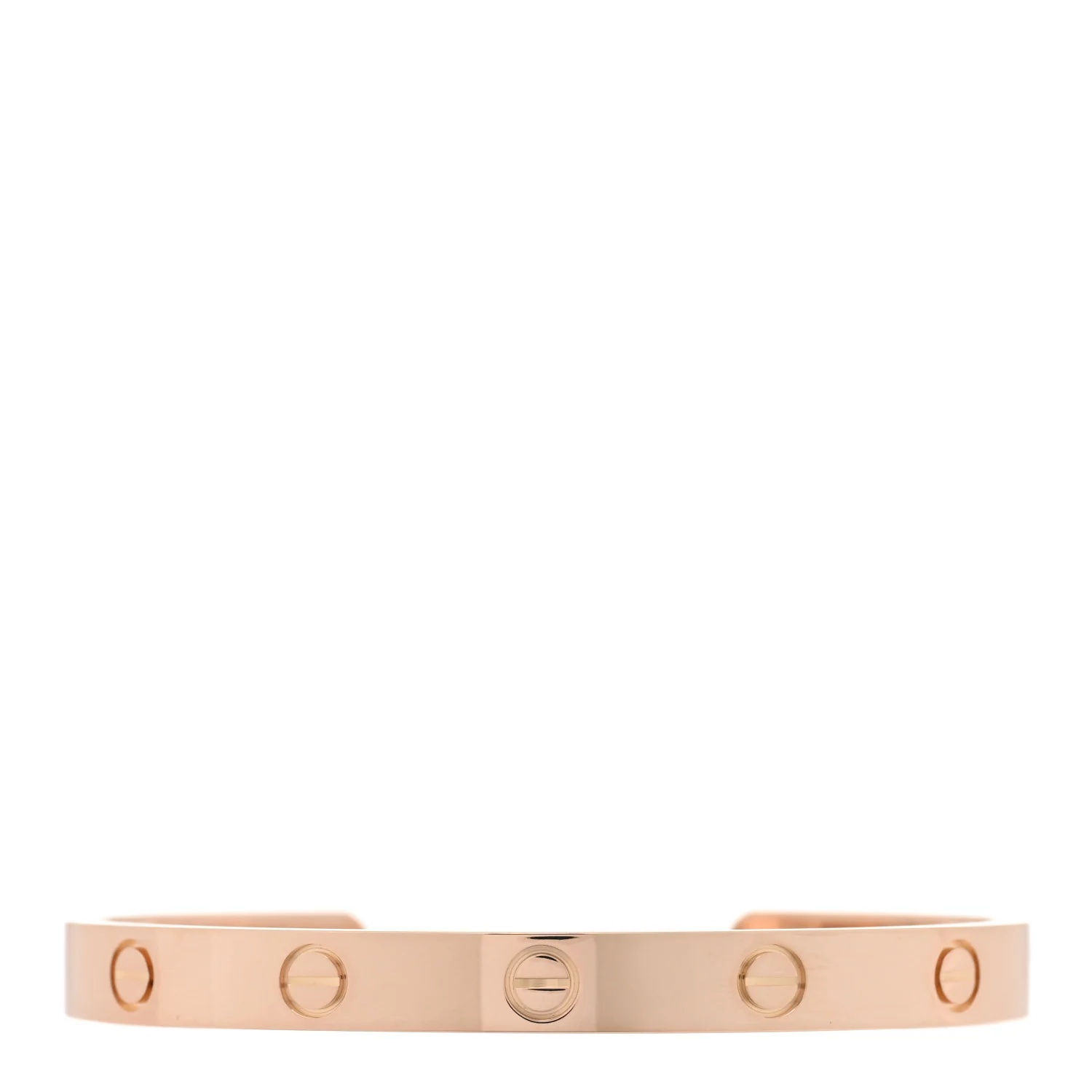18K Pink Gold LOVE Cuff Bracelet 17 - Image 2