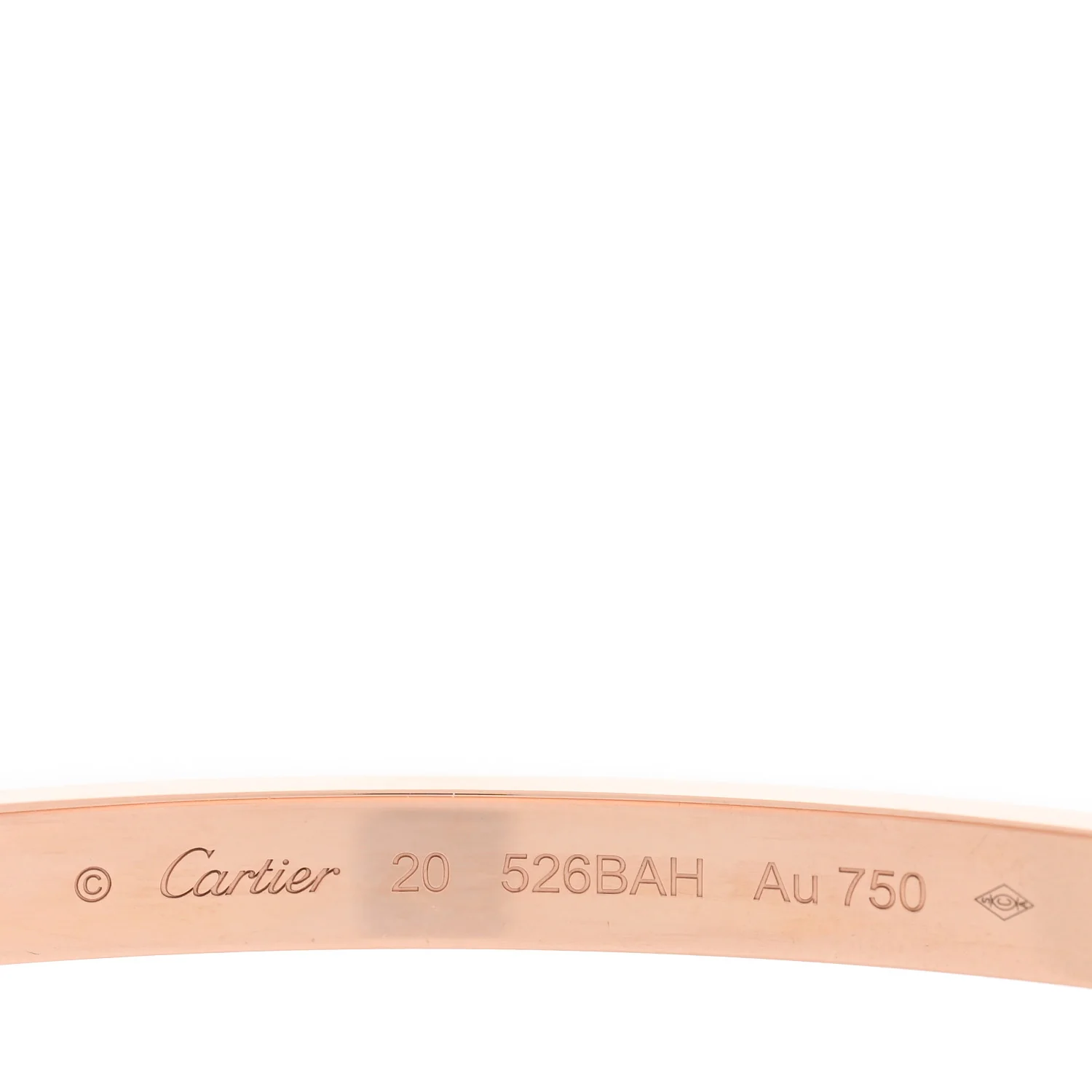 18K Pink Gold Medium LOVE Bracelet 20 - Image 5