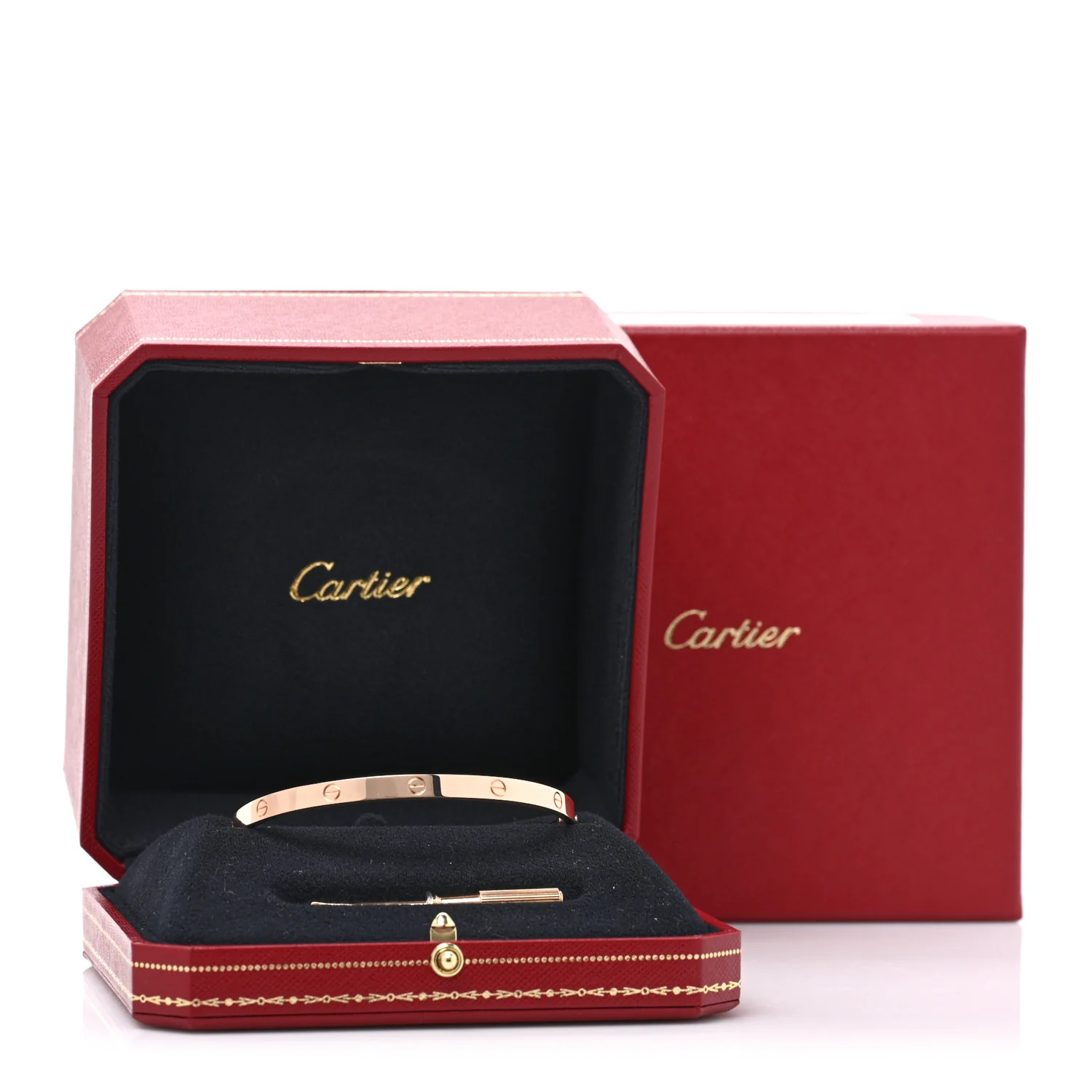 18K Pink Gold Medium LOVE Bracelet 20 - Image 7