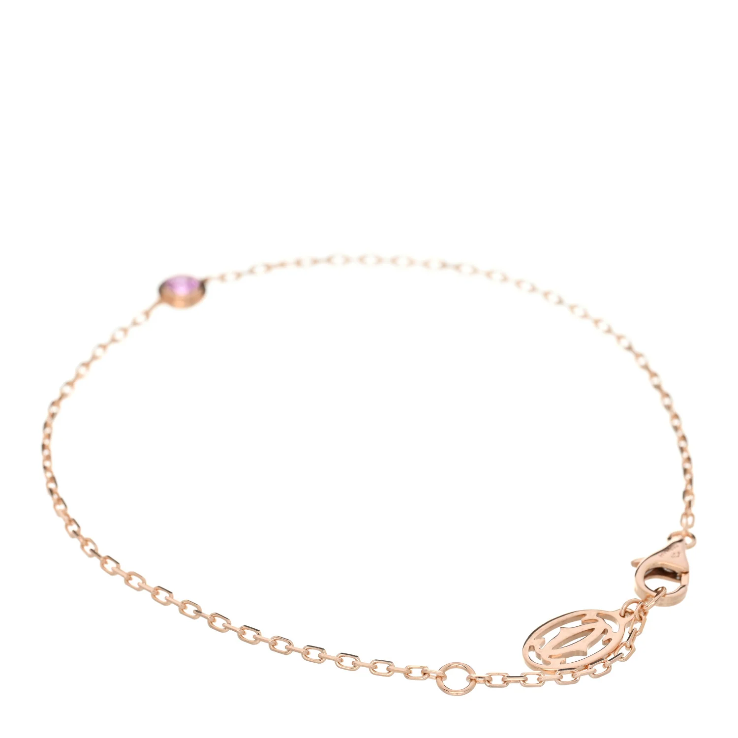 18K Pink Gold Pink Sapphire D'Amour Bracelet - Image 2
