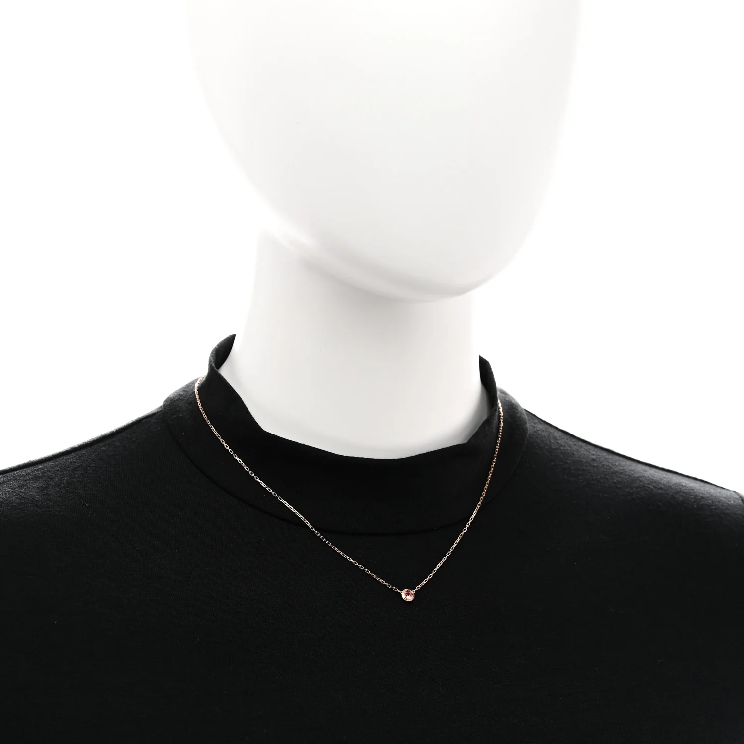 18K Pink Gold Pink Sapphire D'Amour Pendant Necklace - Image 2