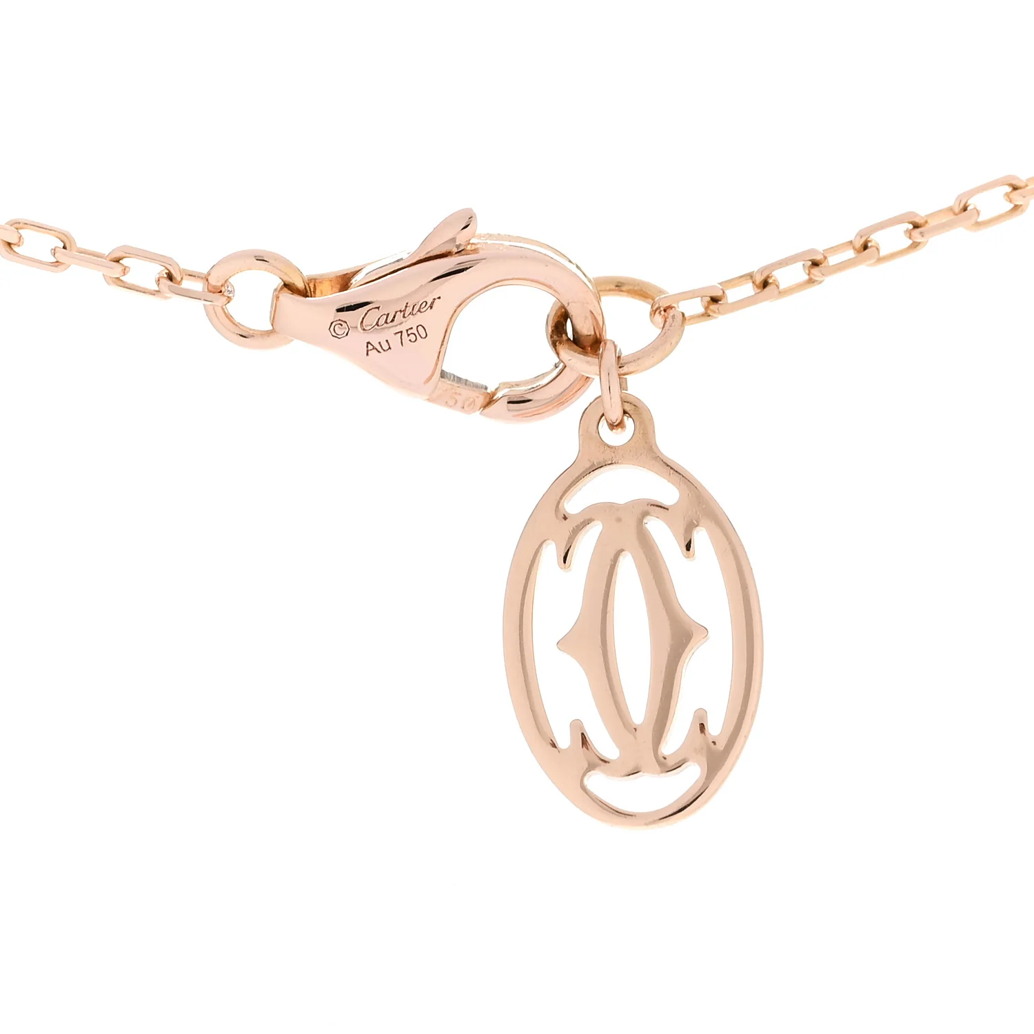 18K Pink Gold Pink Sapphire D'Amour Pendant Necklace - Image 5