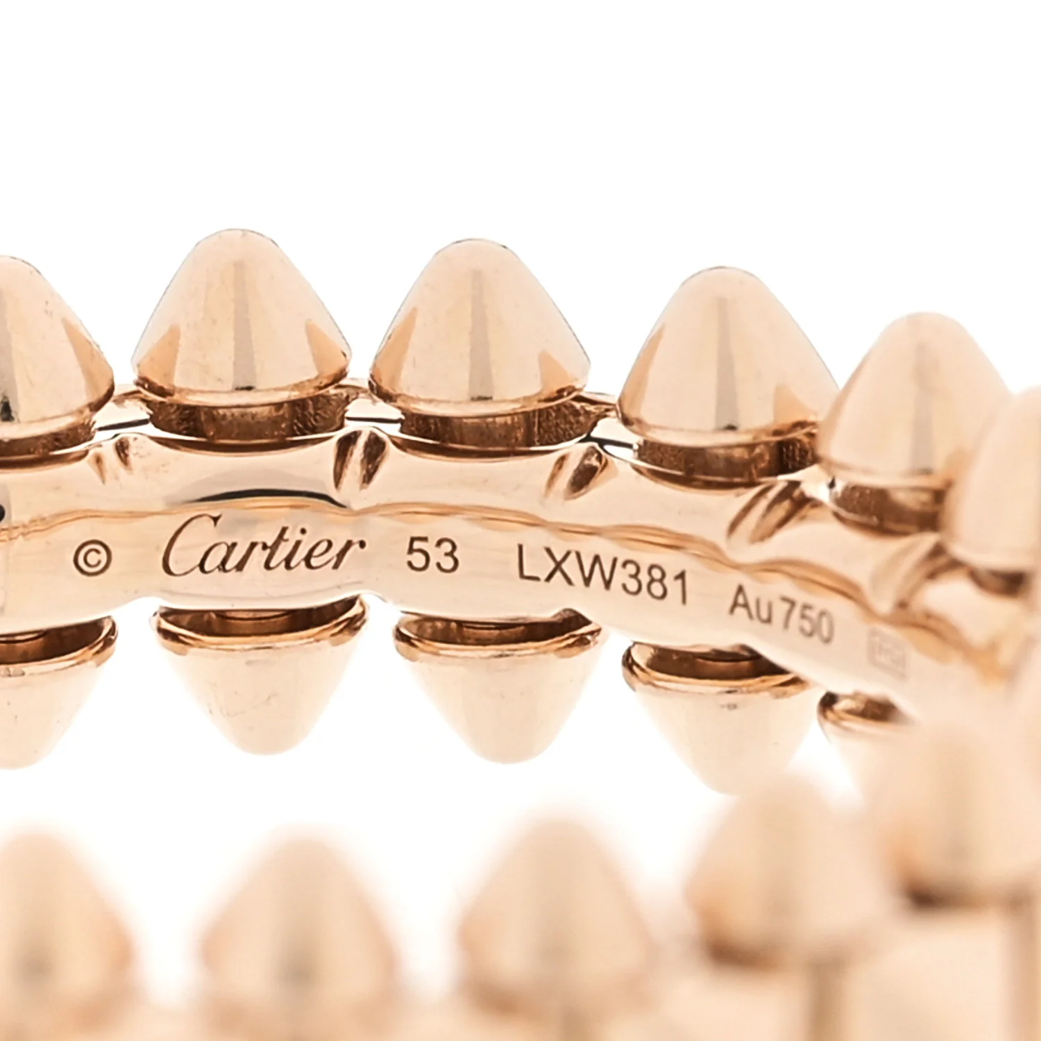 18K Pink Gold SM Clash De Cartier Ring 53 6.25 - Image 4