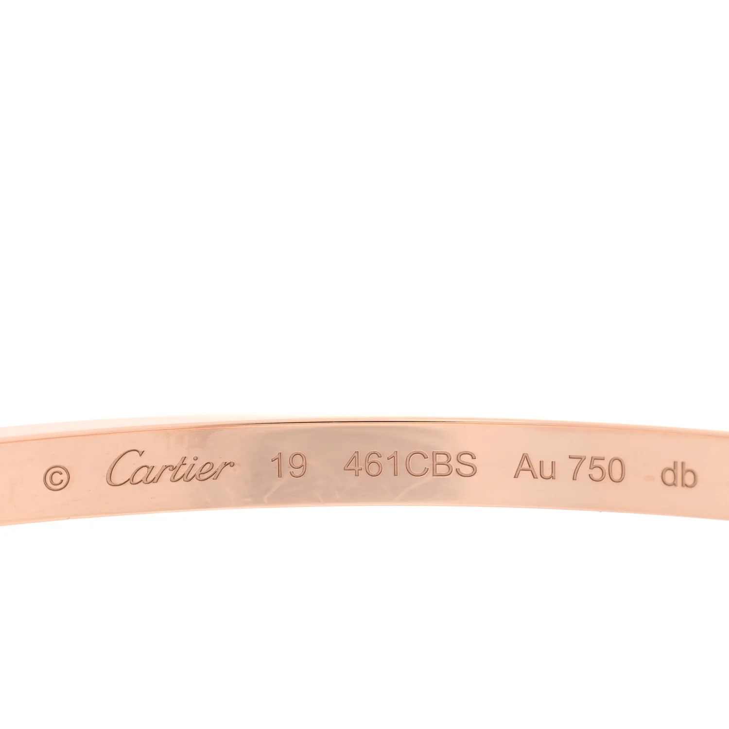 18K Pink Gold Small LOVE Bracelet 19 - Image 4
