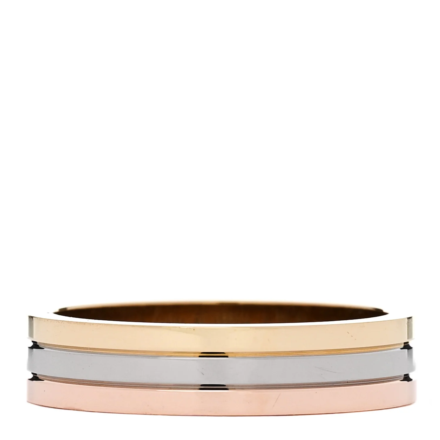 18K Pink White Yellow Gold 4.8mm Vendome Louis Cartier Wedding Band Ring 57 8 - Image 3